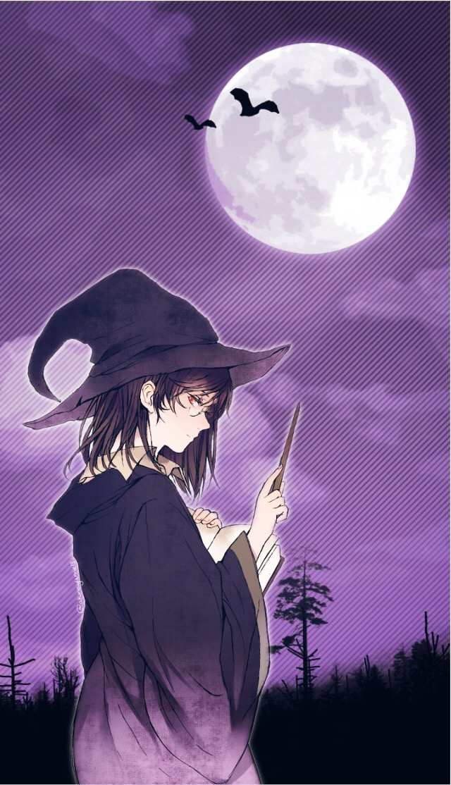 #halloween #witch #anime #animegirl #animewallpaper - Hope - HD Wallpaper 