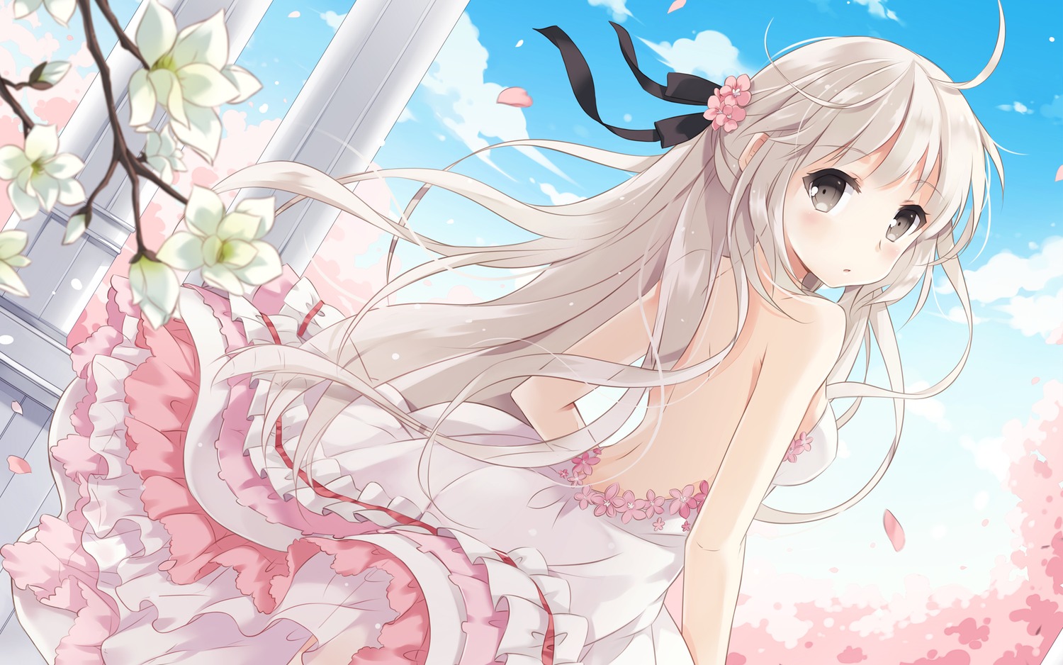 Anime Girl, Cute, Spring, Cherry Blossoms, Acg, Japanese - Anime Girl So Cute - HD Wallpaper 