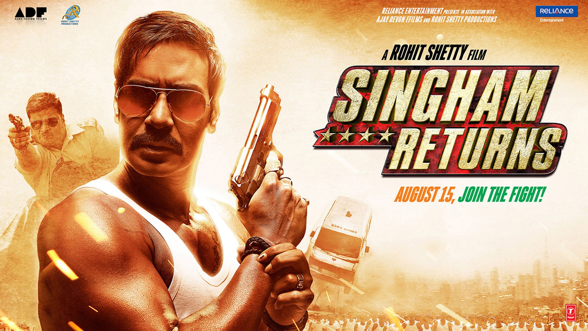 Singham Returns Bollywood Movie Poster Wallpaper - Latest Hindi Movie Posters - HD Wallpaper 