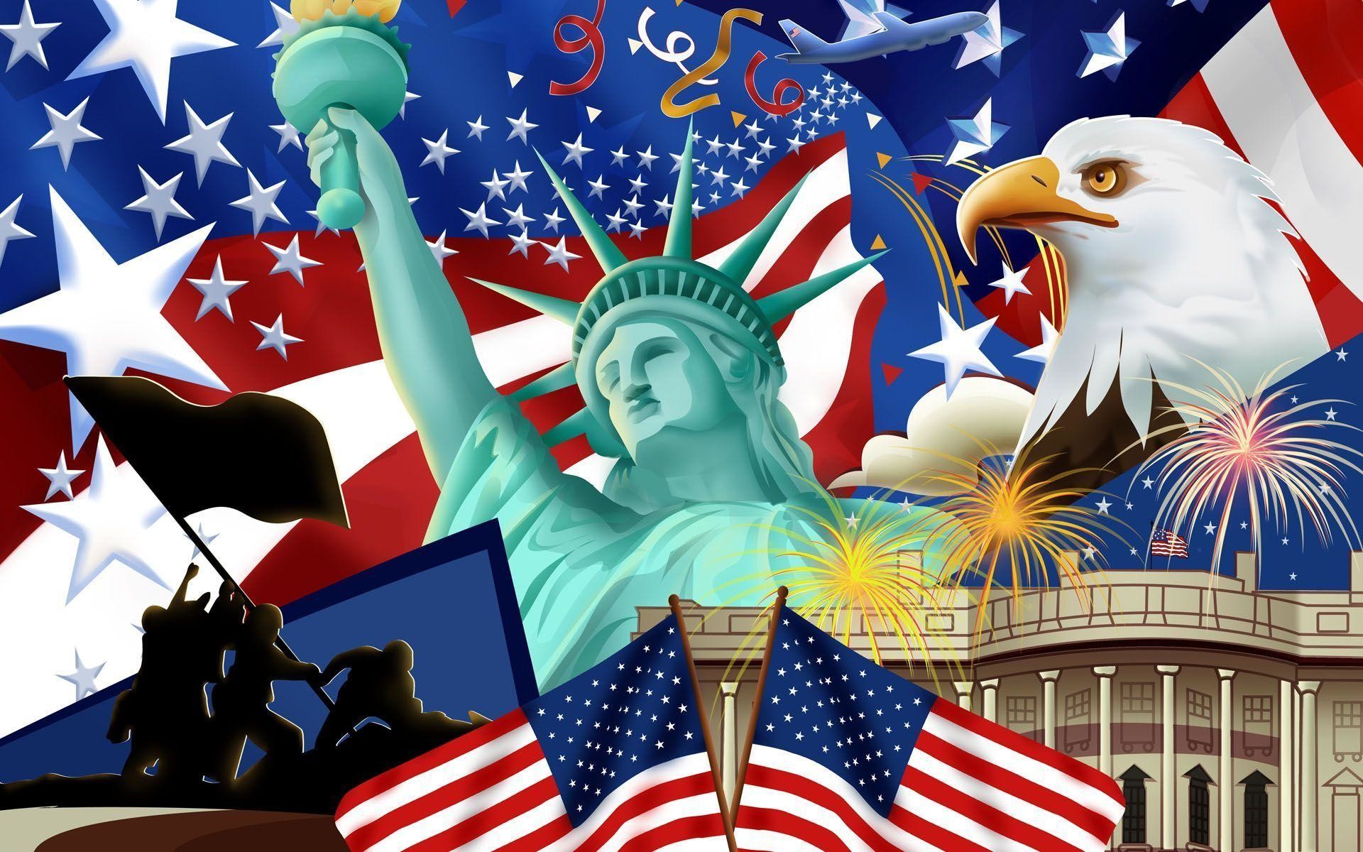 Religious Patriotic Wallpaper - 4th Of July - HD Wallpaper 
