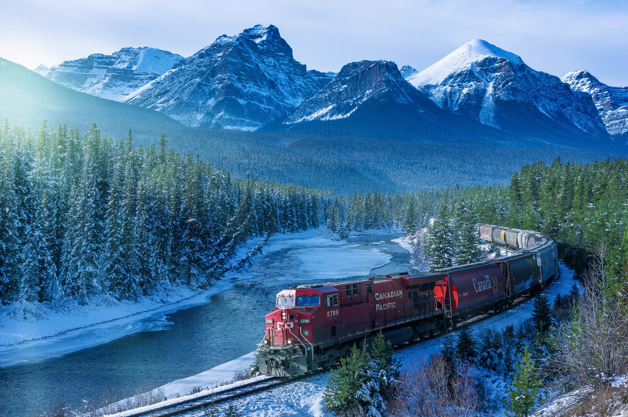 Canada Train Winter - HD Wallpaper 