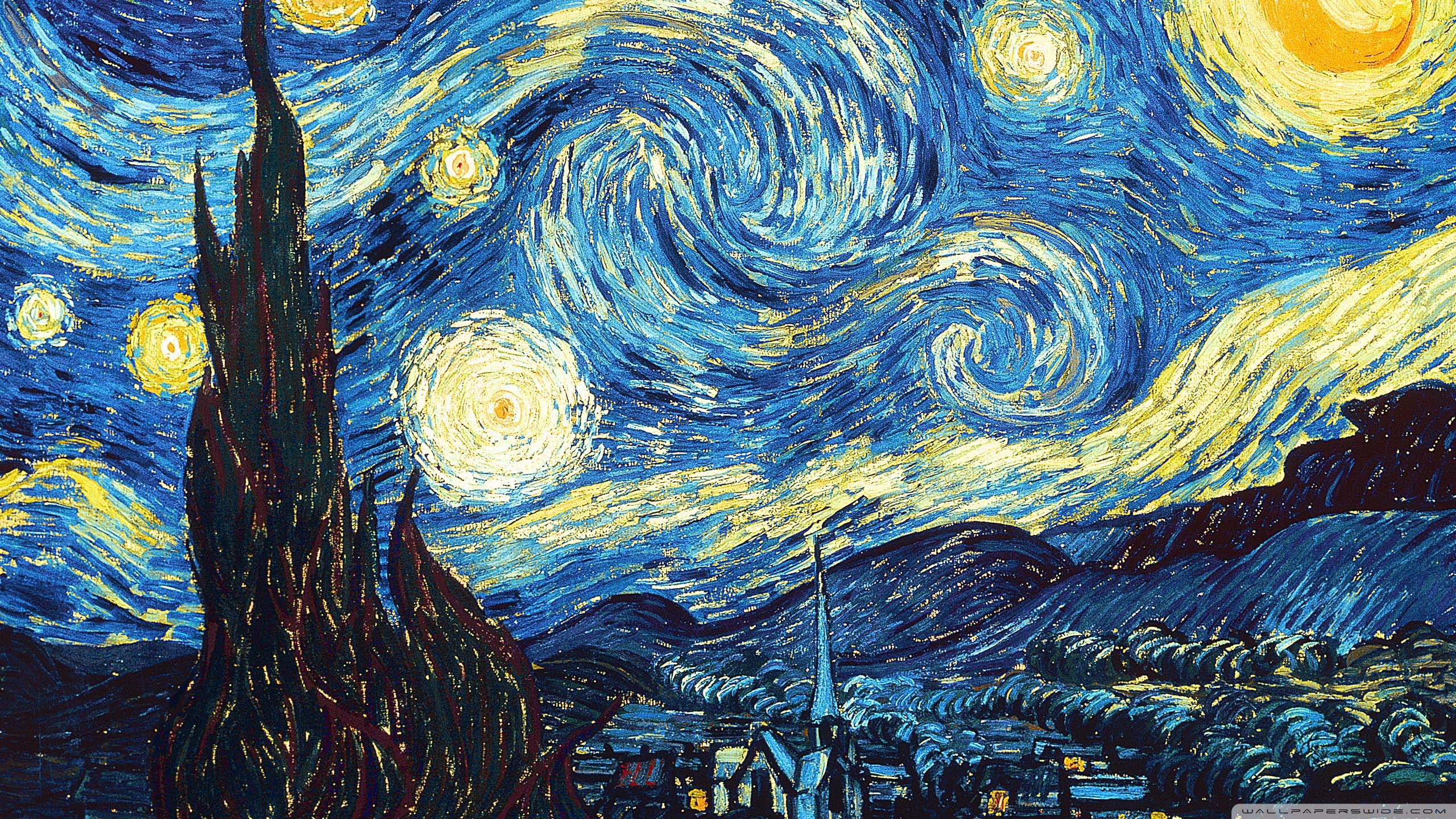 Vincent Van Gogh Starry Night Hd - HD Wallpaper 