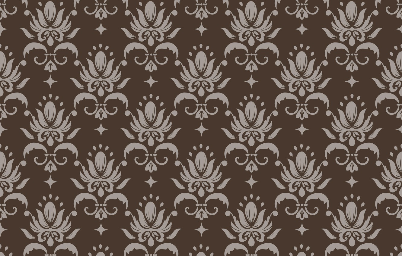 Photo Wallpaper Retro, Background, Brown, Ornament, - Wallpaper - HD Wallpaper 