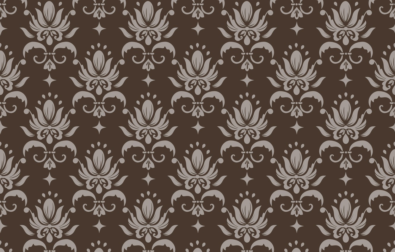 Photo Wallpaper Retro, Background, Brown, Ornament, - Wallpaper - HD Wallpaper 
