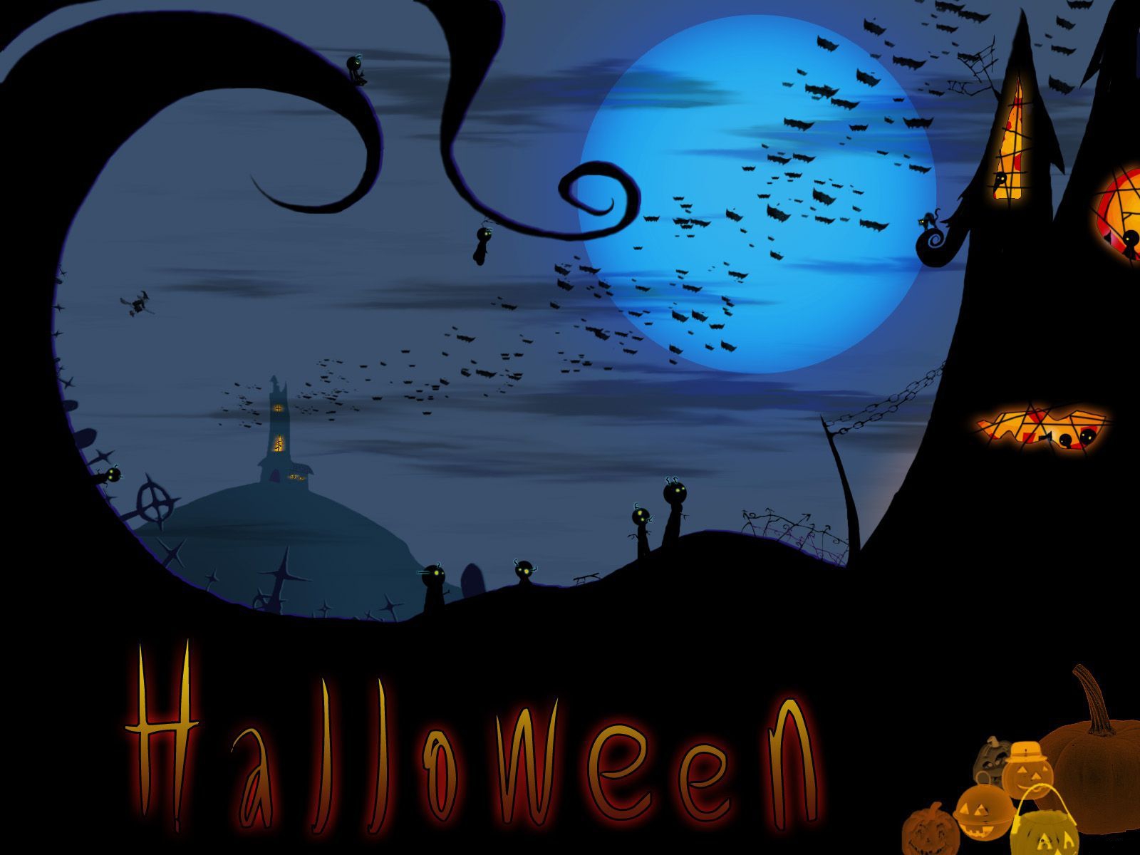 Betty Boop Halloween Background For Desktop - Dia Das Bruxas Halloween - HD Wallpaper 