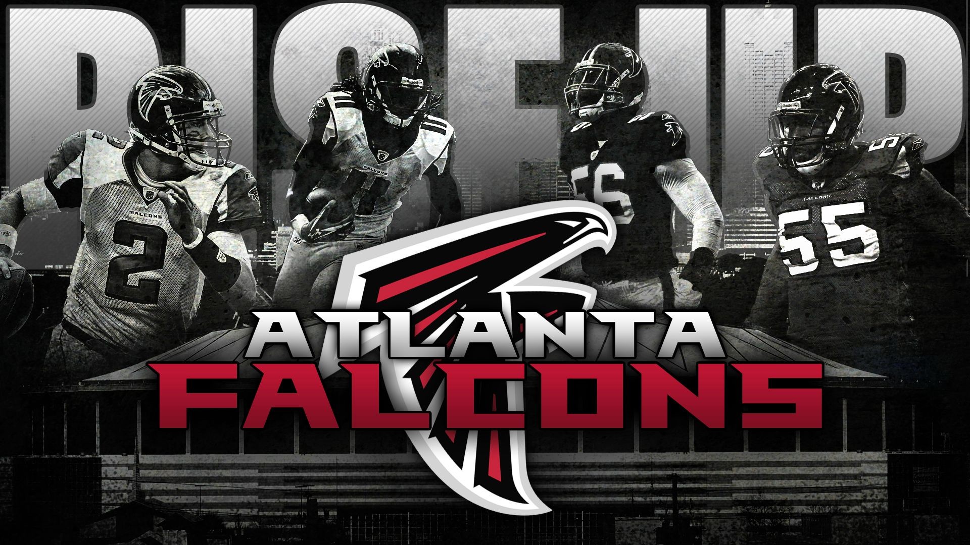 Atlanta Falcons For Desktop Wallpaper - Atlanta Falcons Computer Background - HD Wallpaper 