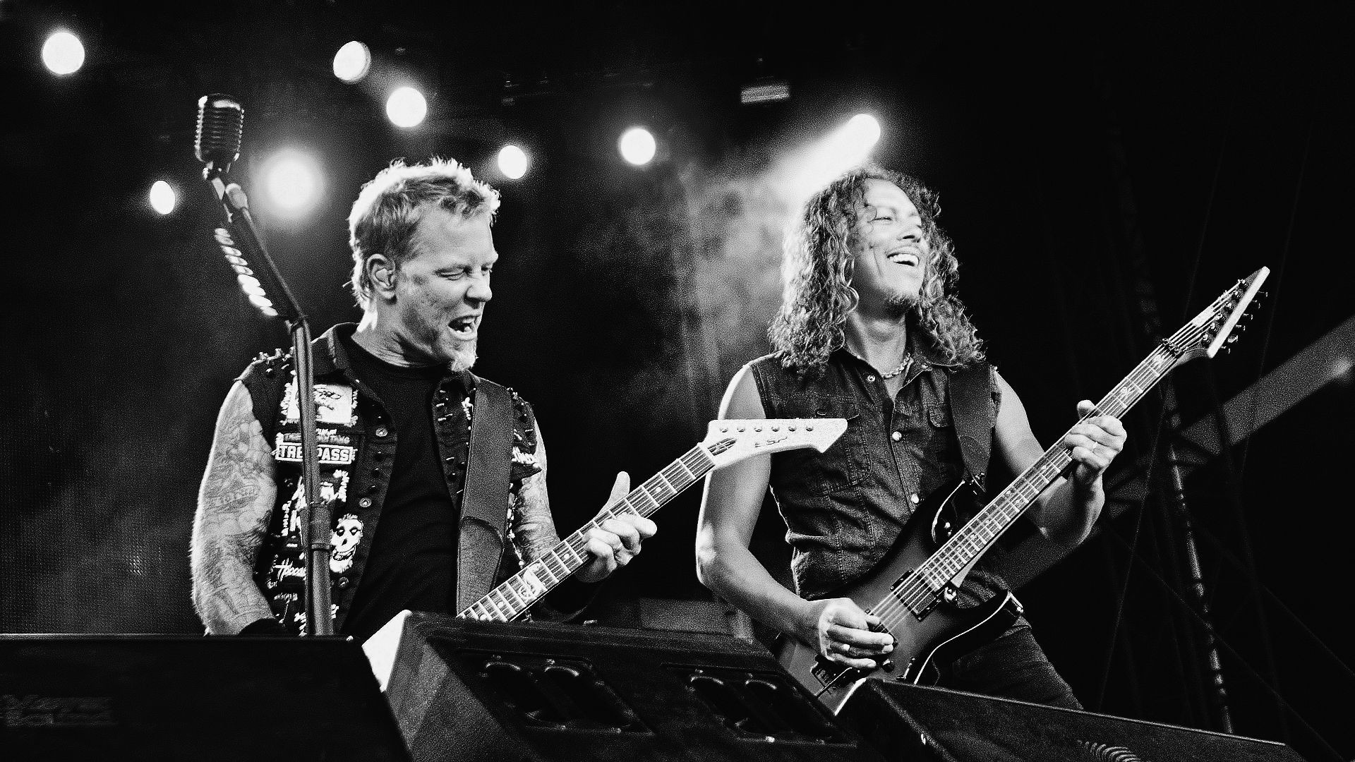 1920x1080, Metallica Kirk Hammett James Hetfield 1080p - James Hetfield And Kirk Hammett - HD Wallpaper 