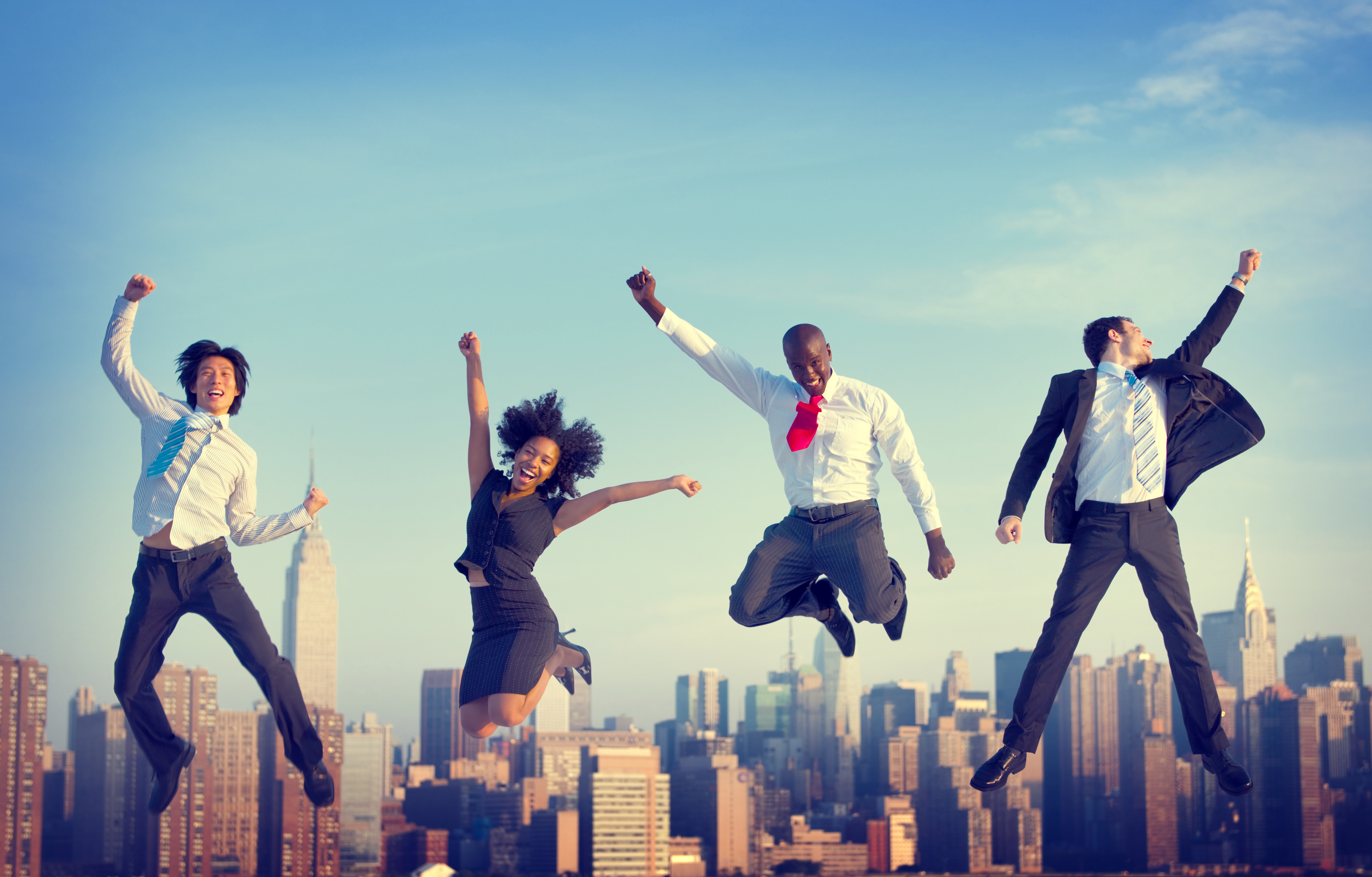People Jumping Wallpaper Hd 2016 In Business - Business Success - HD Wallpaper 