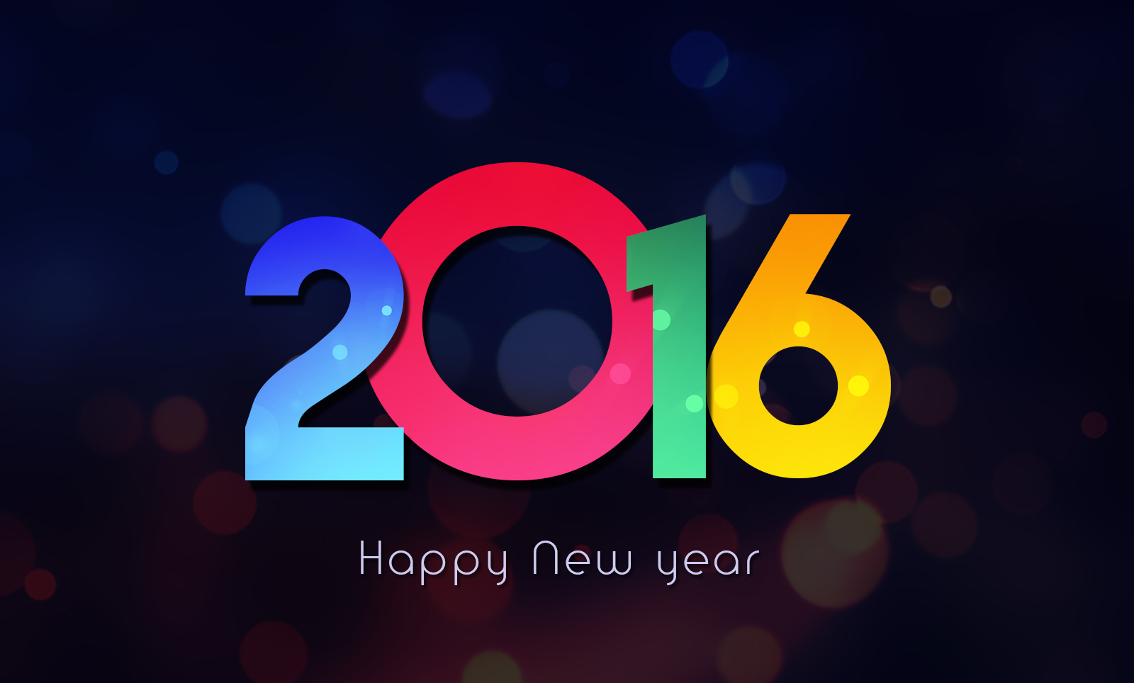 Happy New Year 2016 Wallpapers In Hd - Graphic Design - HD Wallpaper 