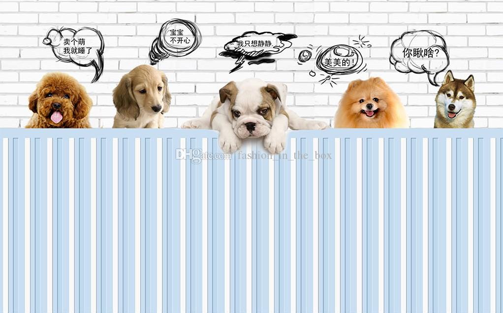3d Wall Painting Dogs - HD Wallpaper 