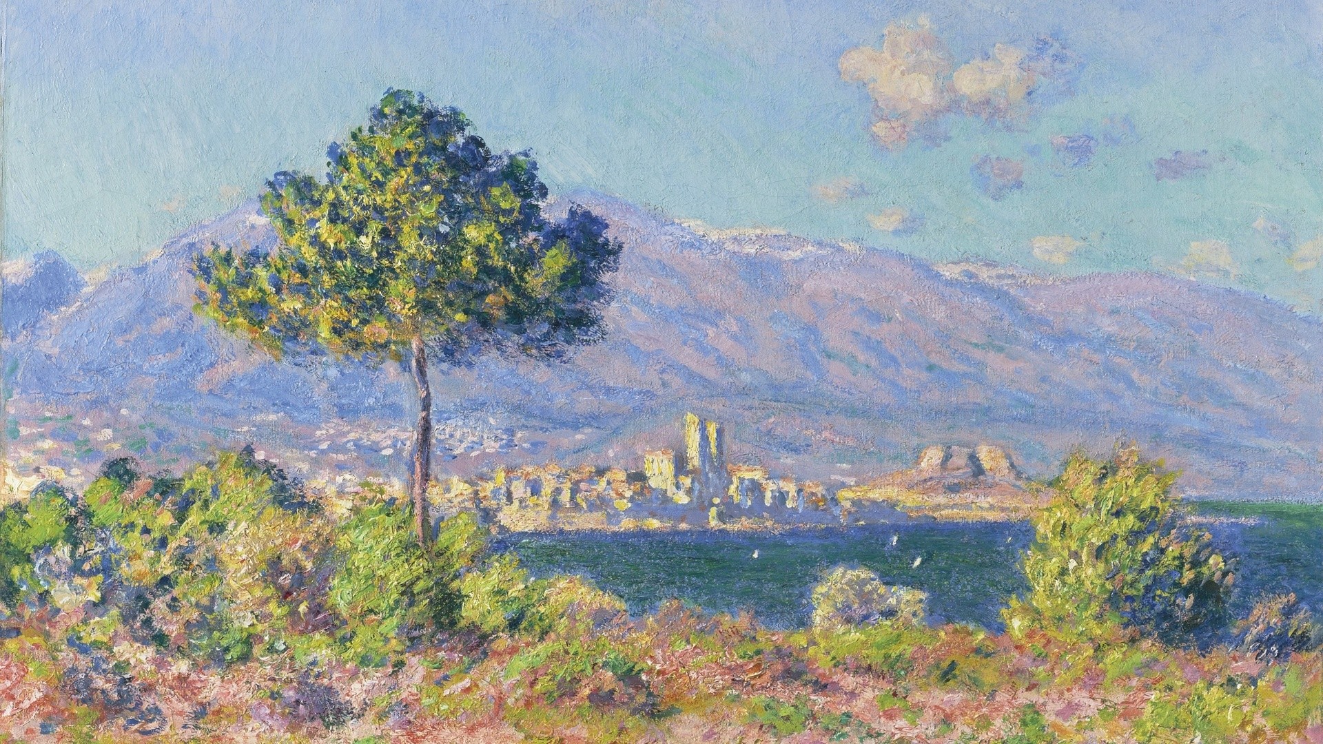 Claude Monet Famous Paintings, Claude Monet Paintings, - Claude Monet Antibes Vue Du Plateau De Notre Dame - HD Wallpaper 