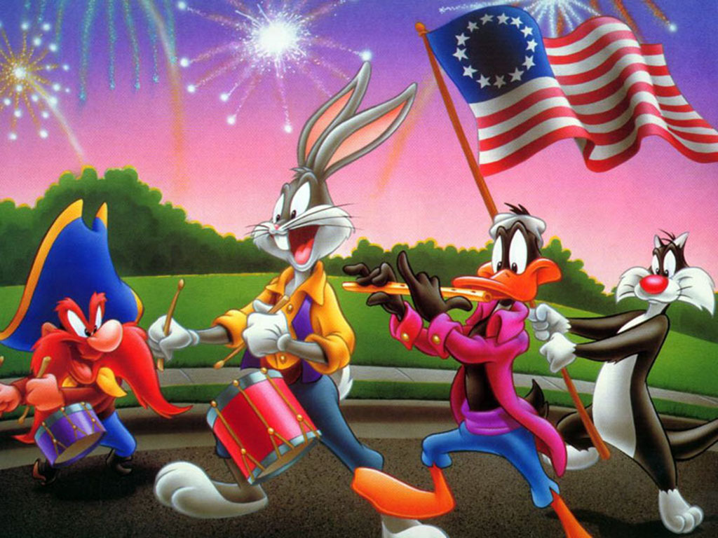 Looney Tunes Wallpaper - Happy 4th Of July Cartoon - HD Wallpaper 