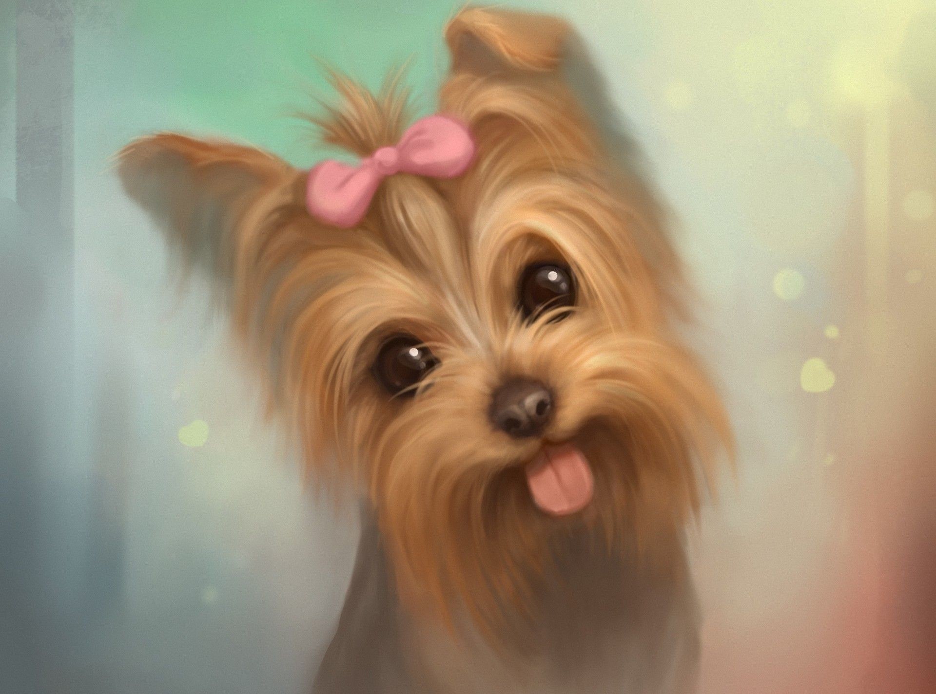 Cute Puppy Wallpaper Backgrounds - Yorkshire Terrier - HD Wallpaper 