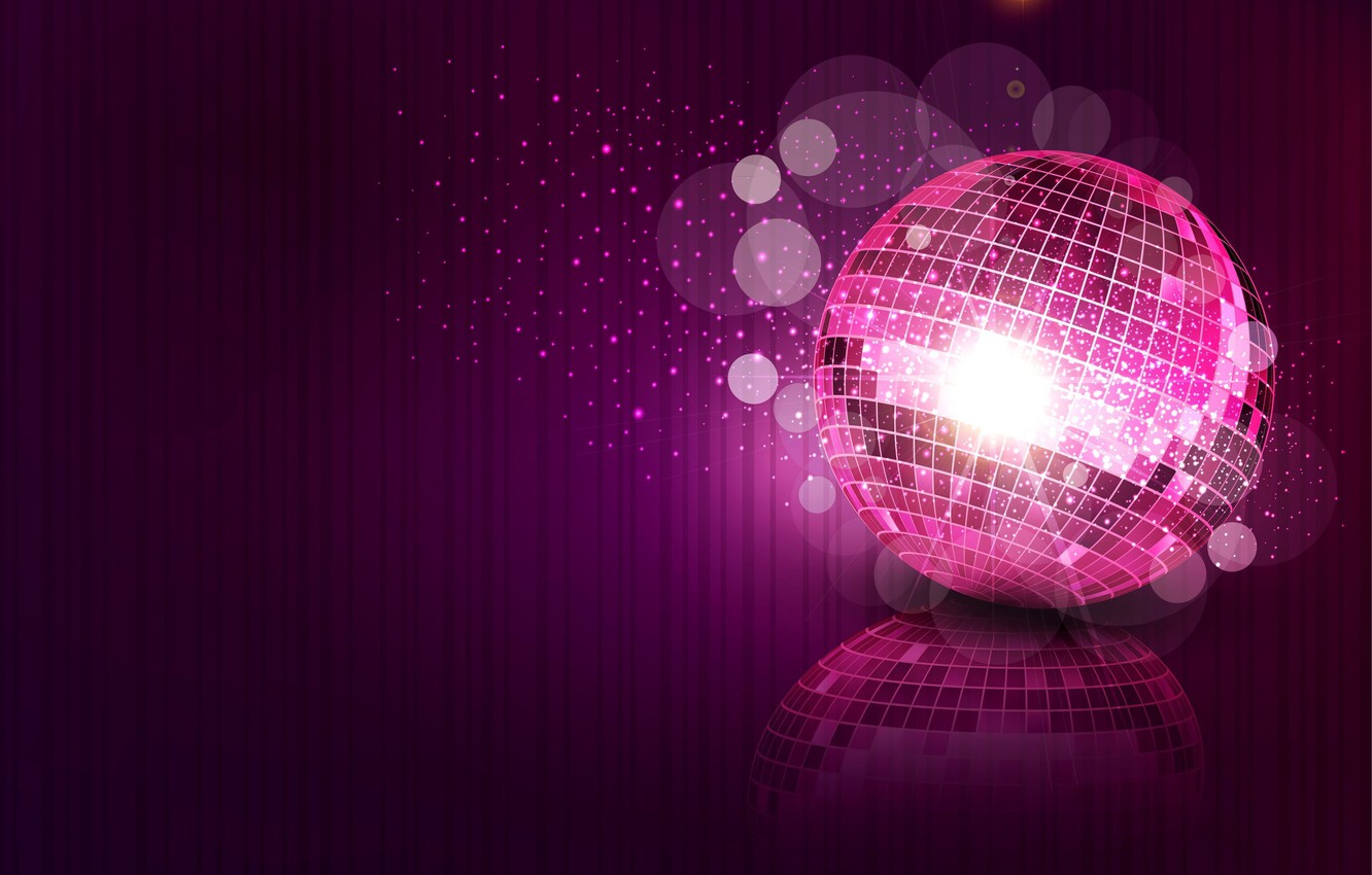 Photo Wallpaper Sequins, Sparks, Disco Ball - Disco Background - HD Wallpaper 