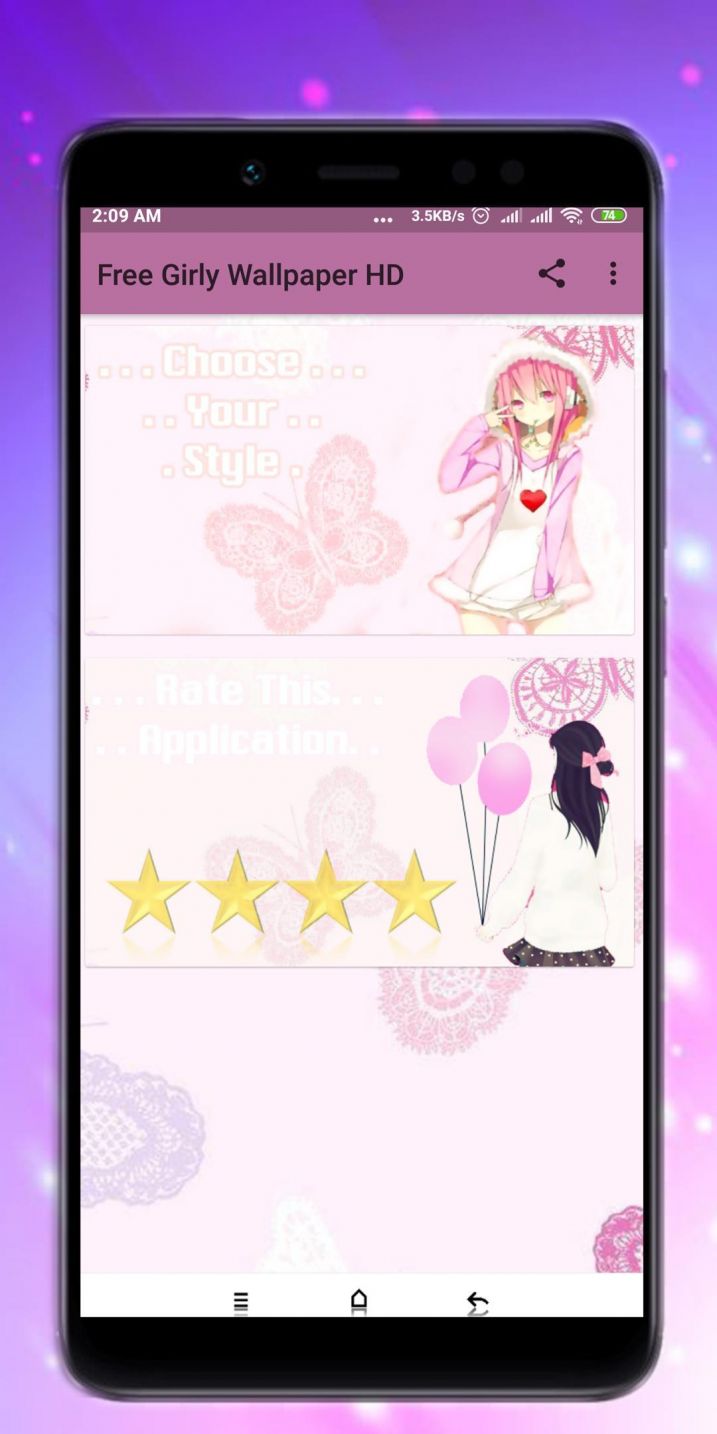 Girly Wallpaper Apps For Android Lovely Free Girly - Cartoon - HD Wallpaper 