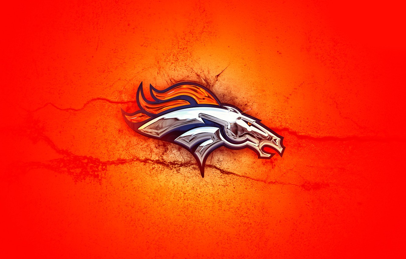 Photo Wallpaper Orange, Wallpaper, 2014, Denver Broncos, - Hd Wallpaper Denver Broncos Logo - HD Wallpaper 
