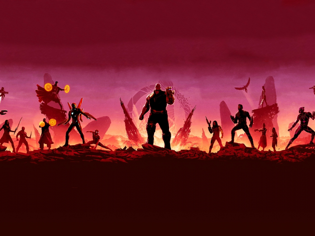 Avengers Modified Wallpaper - Avengers Endgame Wallpaper Minimalist - HD Wallpaper 