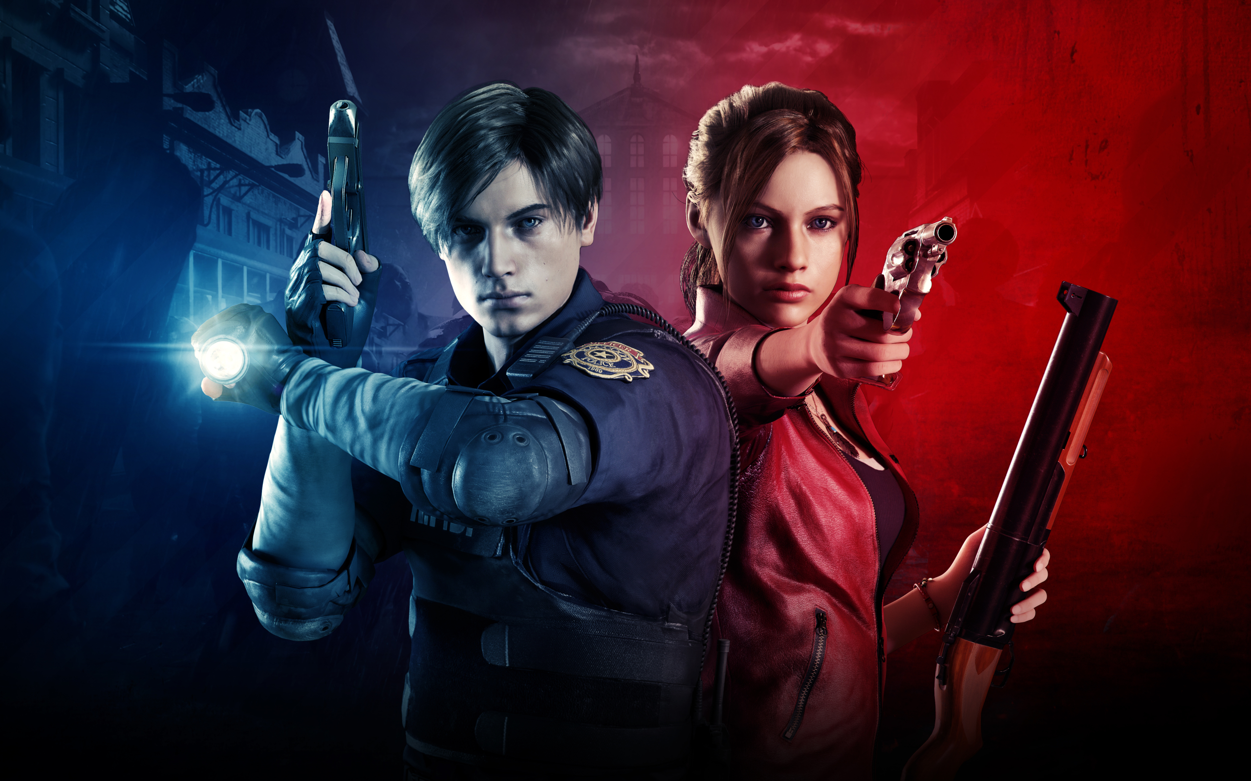 Wallpaper Of Claire Redfield, Leon S - Resident Evil - HD Wallpaper 