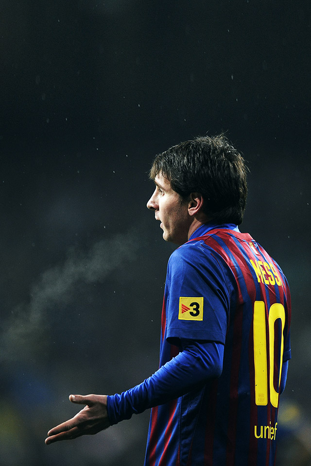 Com Apple Wallpaper Messi-why Iphone4 - Ibrahimovic Barcelona - HD Wallpaper 