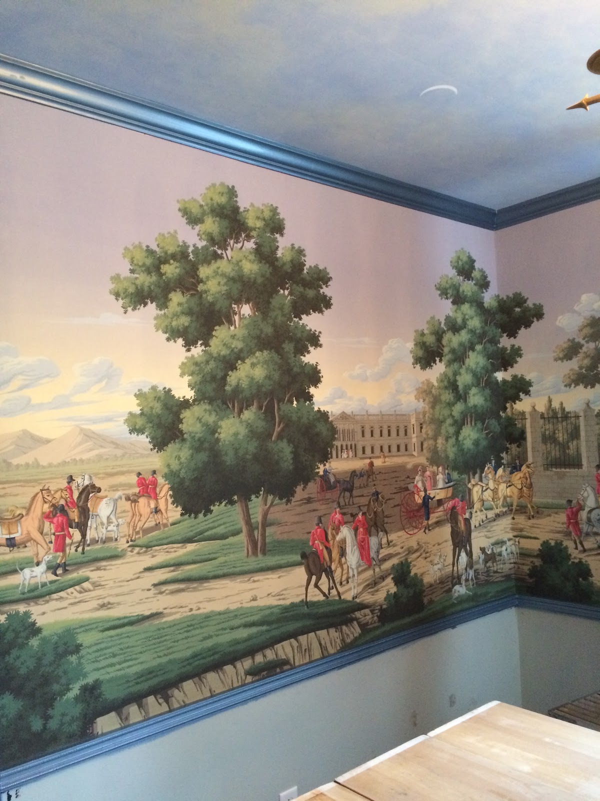 On Trend Panoramic Wall Mural - Hunt Scene Wallpaper Murals - HD Wallpaper 