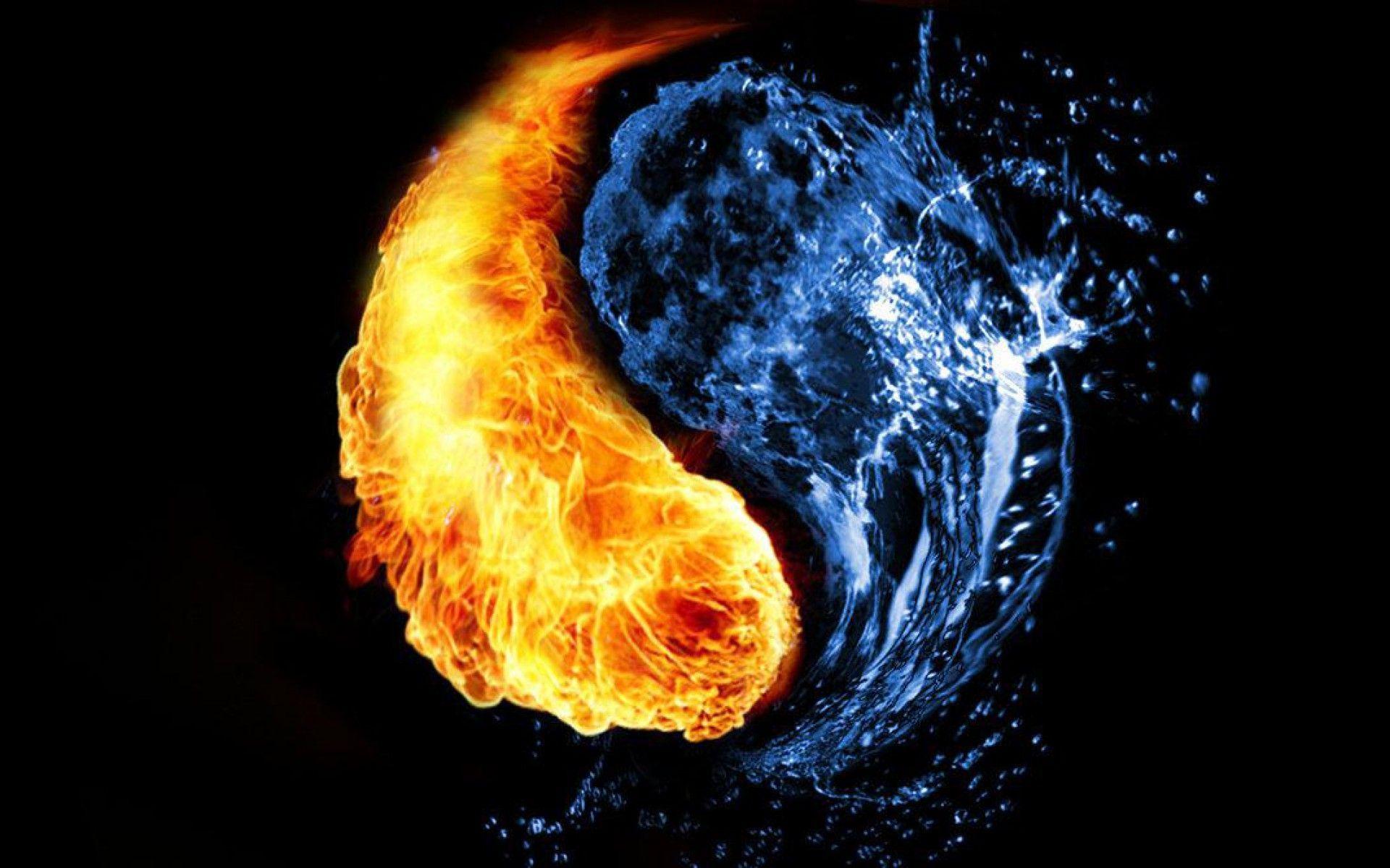 Fire And Water Wallpapers 
 Data-src /full/1095069 - Cool Background Yin Yang - HD Wallpaper 