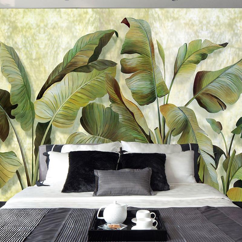 Banana Leaves Mural - HD Wallpaper 