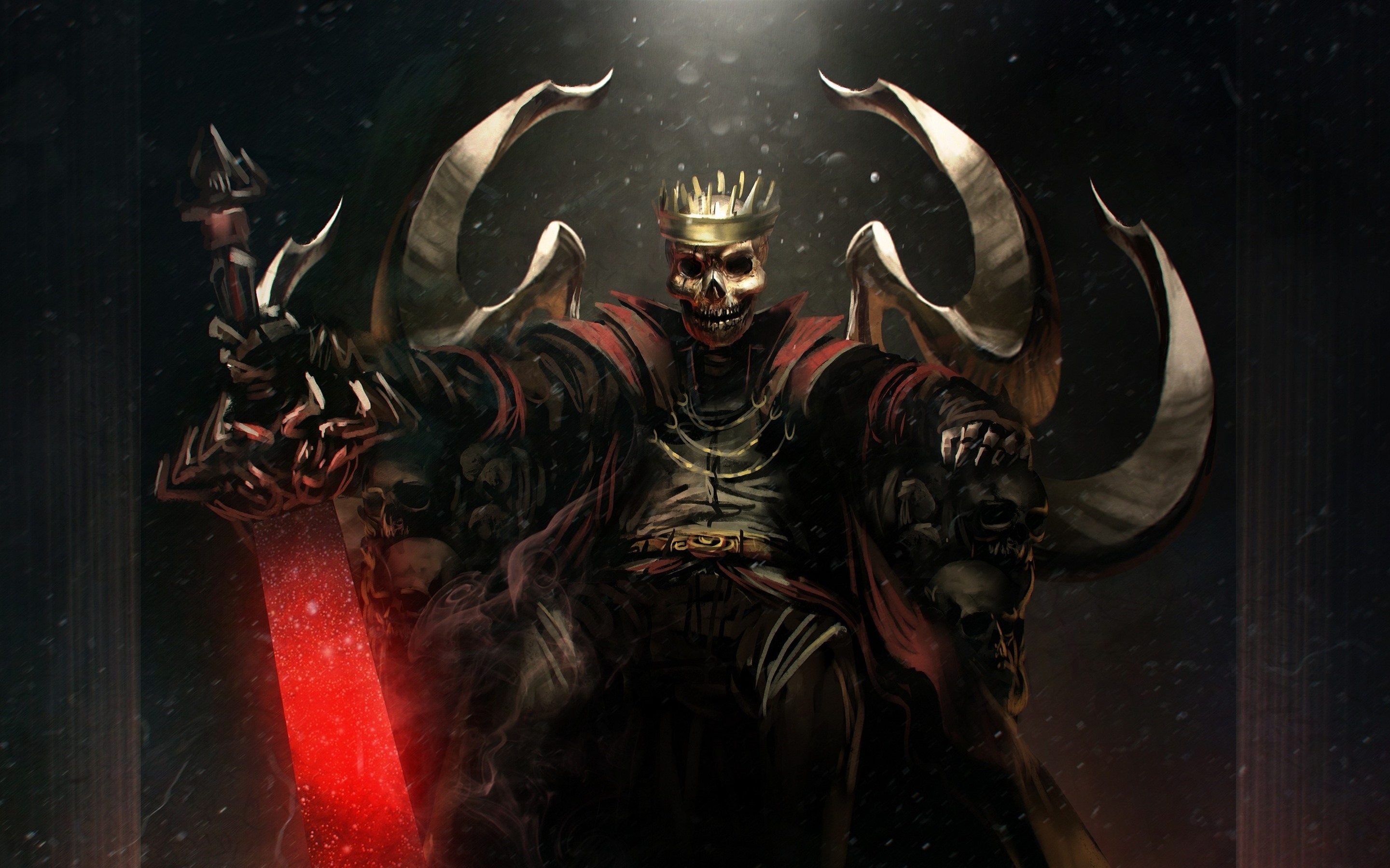 Wallpaper Skull, King, Art Picture - Fantasy Skull Swords - HD Wallpaper 