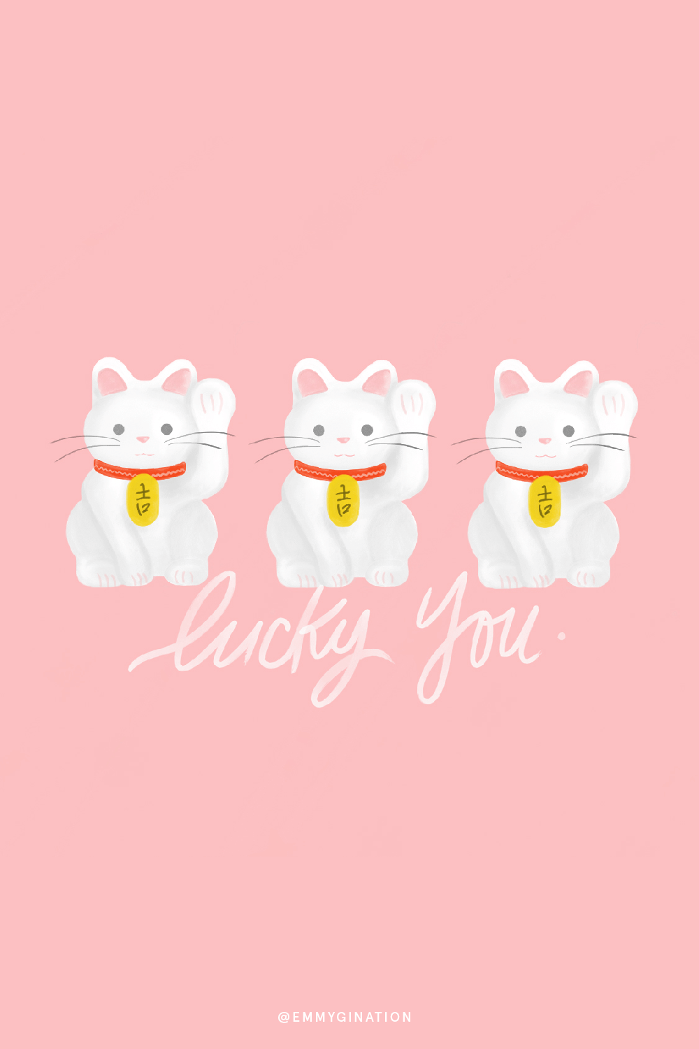 Lucky Cat Wallpaper - Cartoon - HD Wallpaper 
