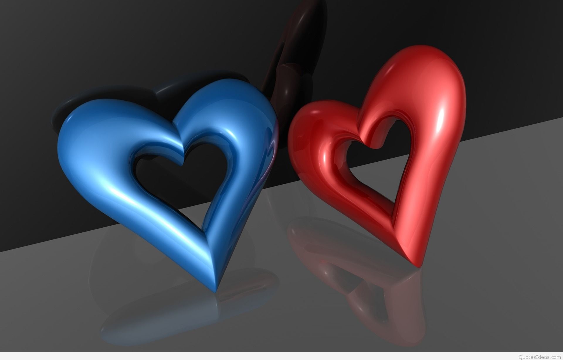 New 3d Love Wallpaper Free Uzl9u 
 Src New Wallpaper - Blue And Red Heart - HD Wallpaper 