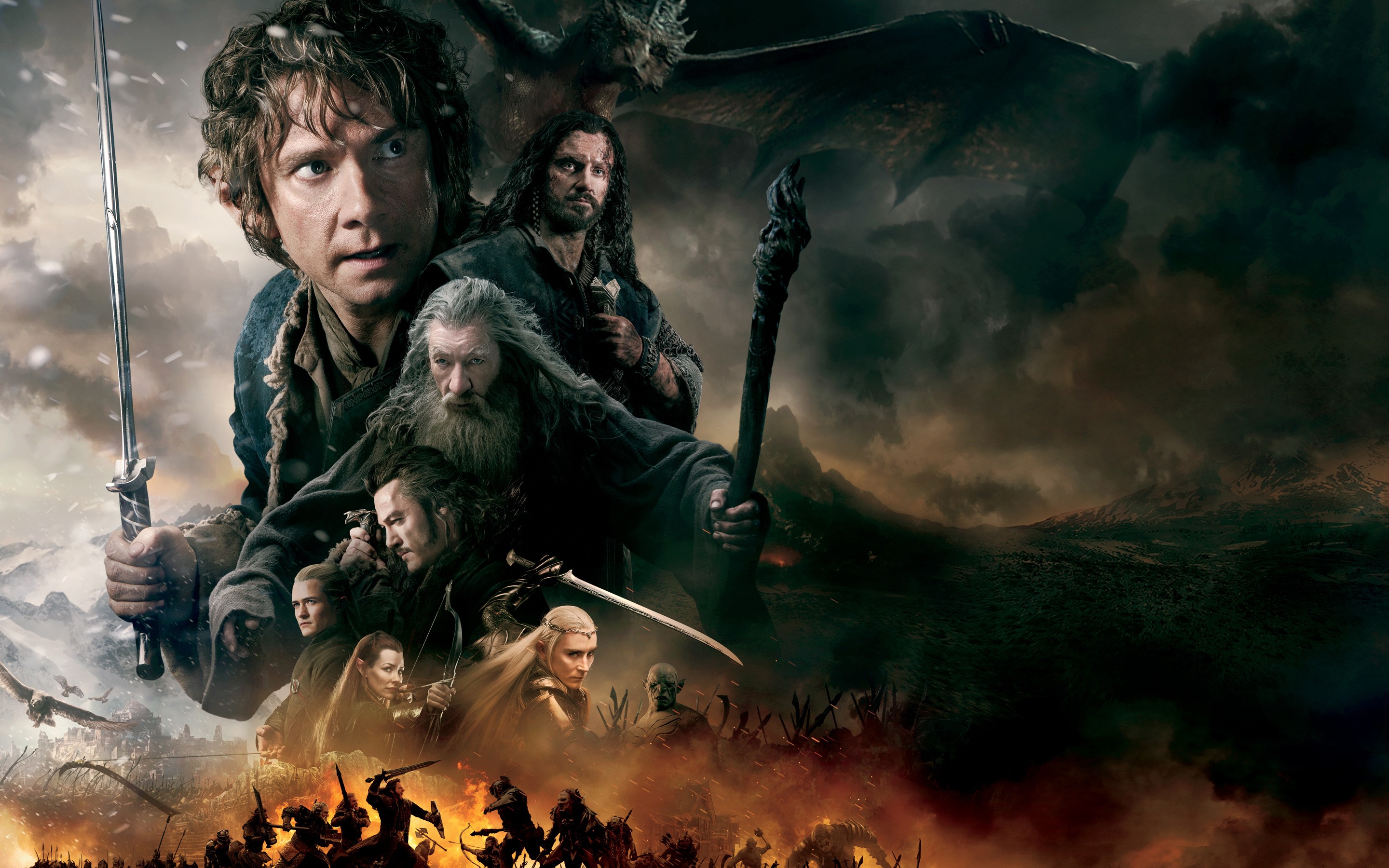 The Battle Of The Five Armies Wallpaper Hd - Bilbo Thorin Wallpaper The Hobbit - HD Wallpaper 