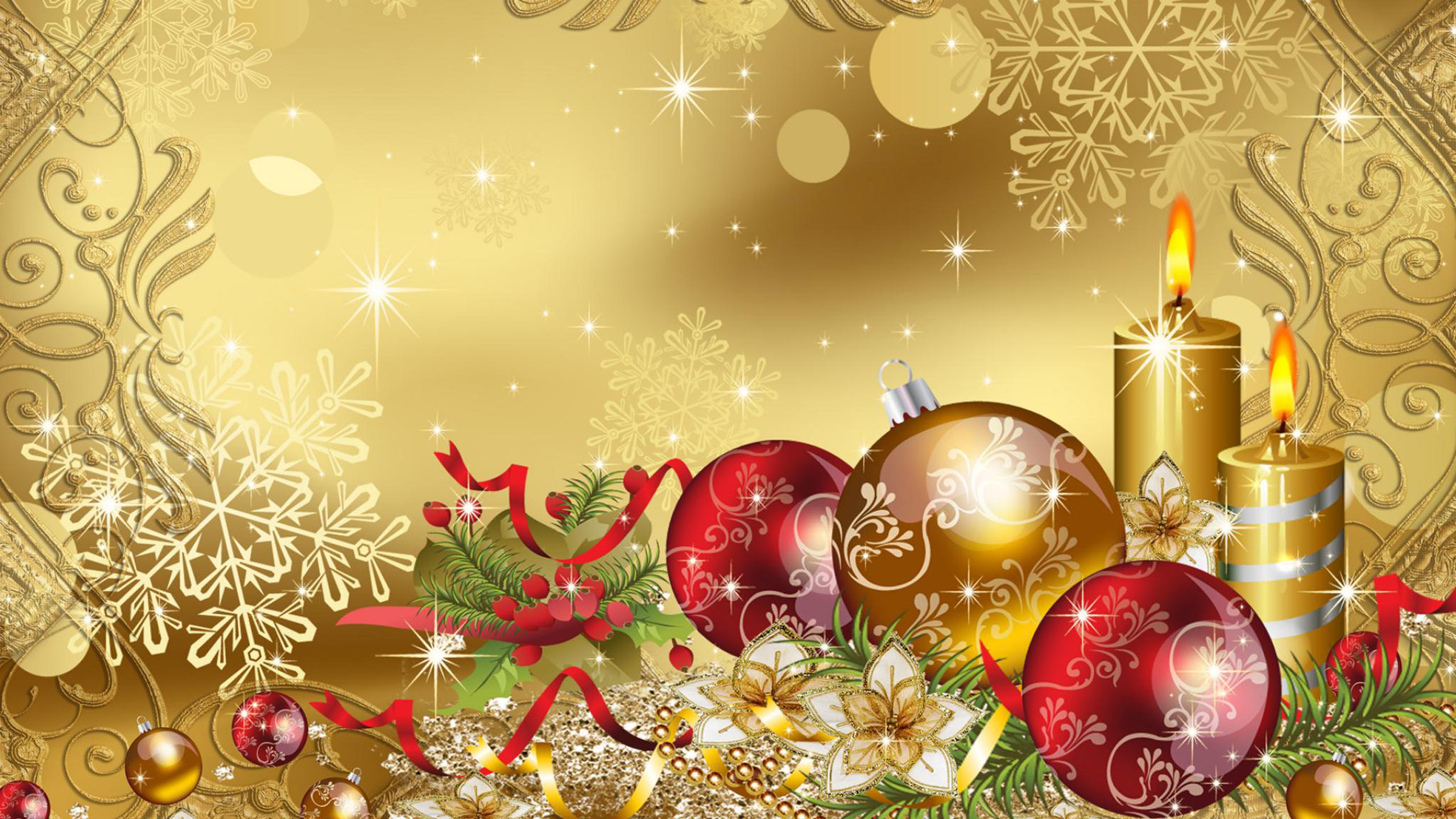 Gold Christmas Background Hd 2560x1440 Wallpaper teahub.io