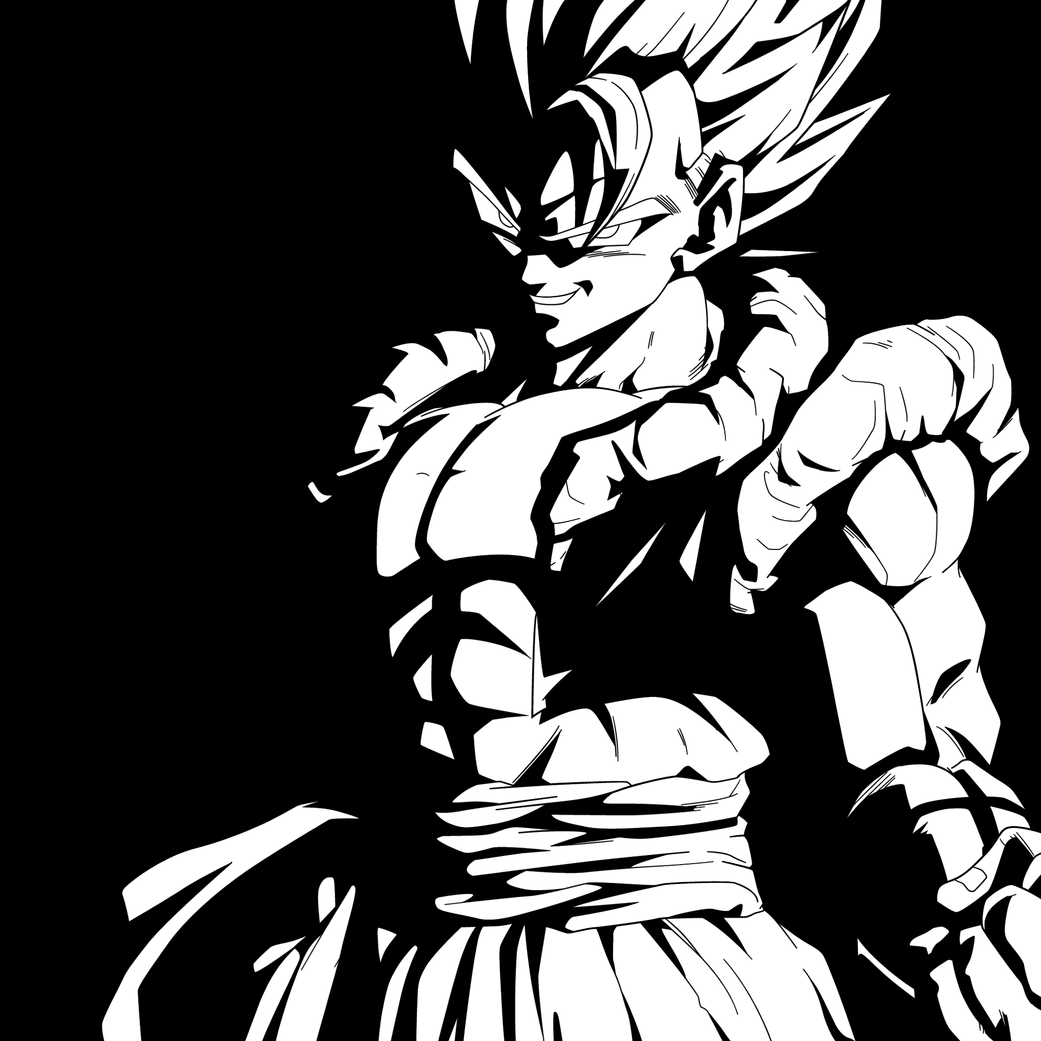 Black And White Anime Png - Dbz Black And White - HD Wallpaper 
