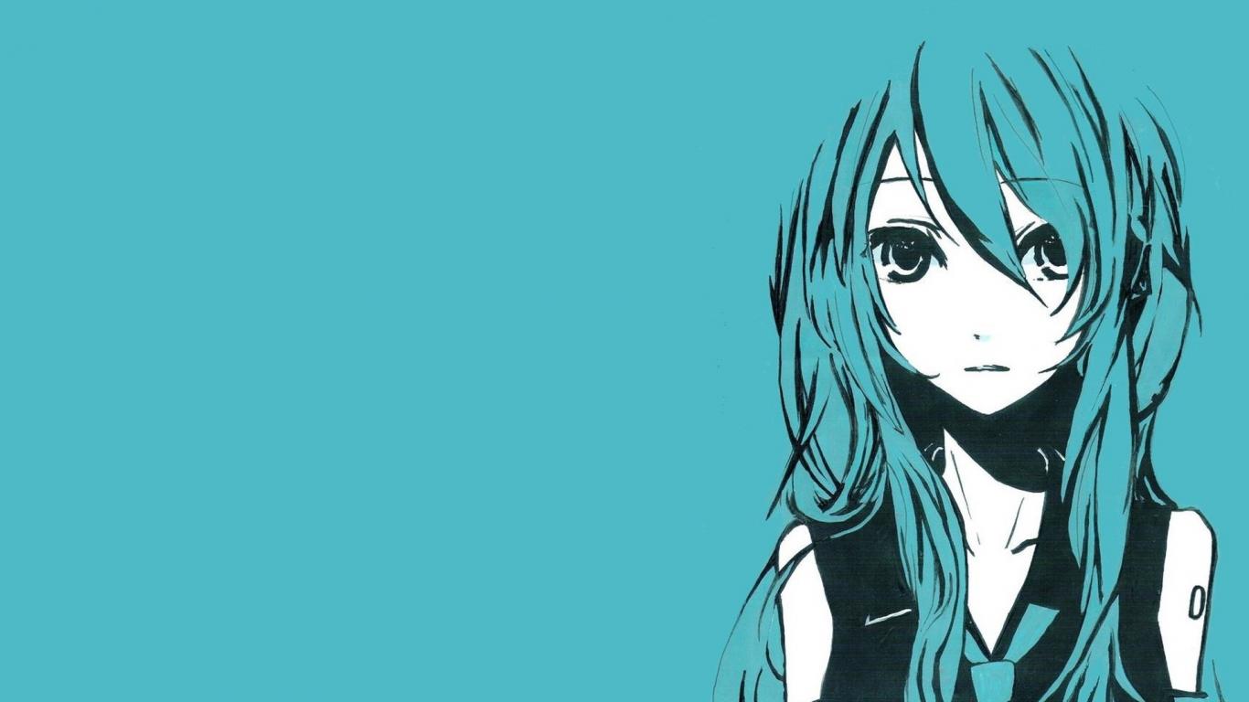 Anime Girl Blue Backgrond Hd Wallpaper - Howl's Moving Studio Ghibli  Computer Backgrounds - 1366x768 Wallpaper 