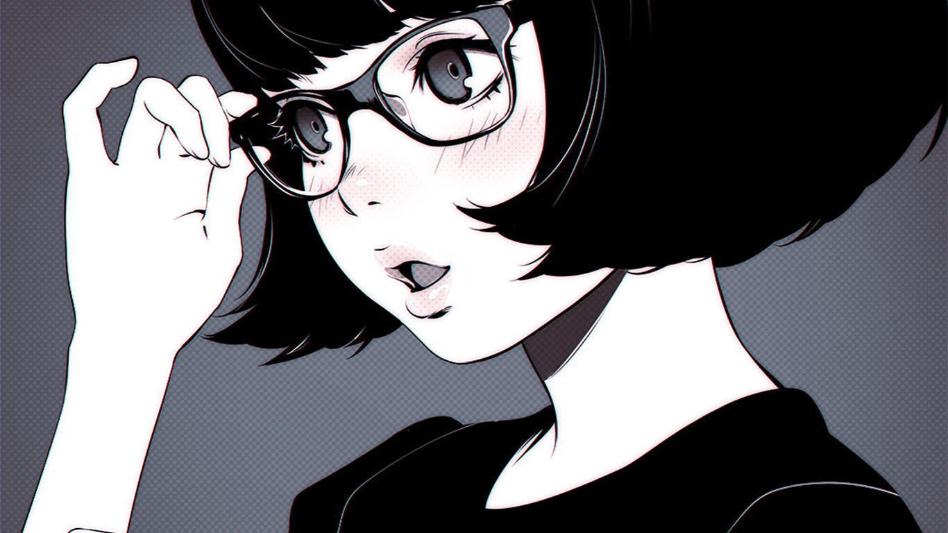 Black And White Anime Girl Wallpaper Hd - 1366x768 Wallpaper 