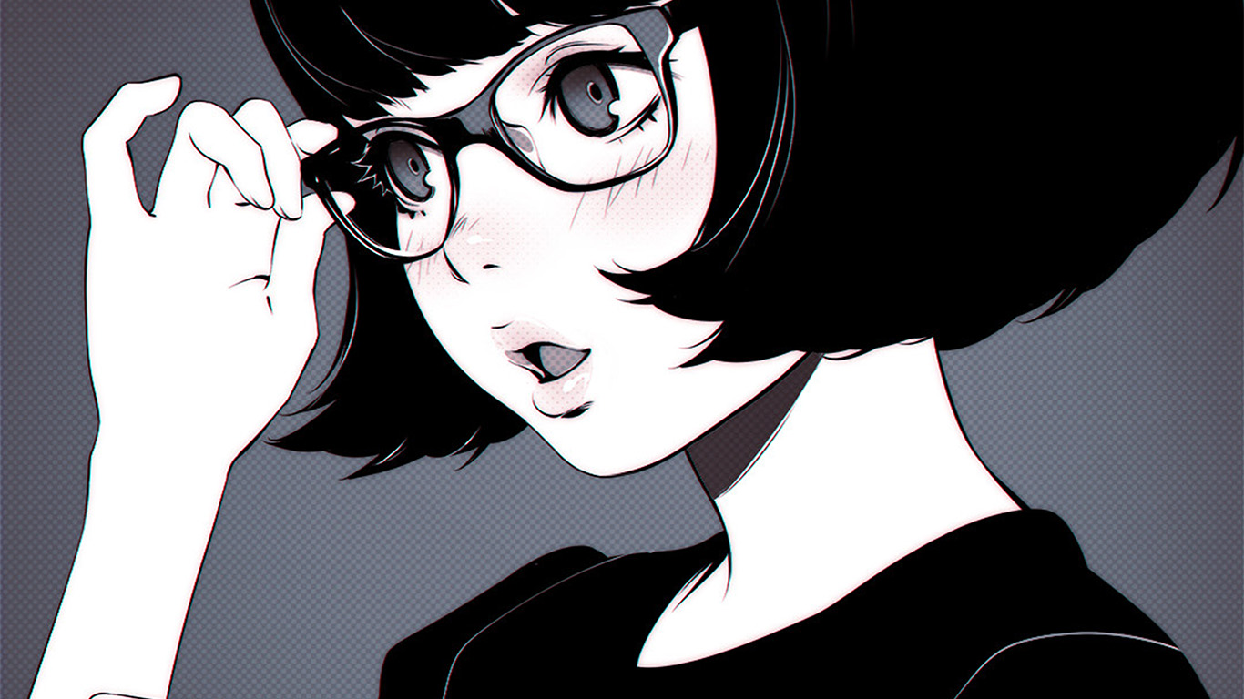 Black And White Anime Girl Wallpaper Hd - HD Wallpaper 