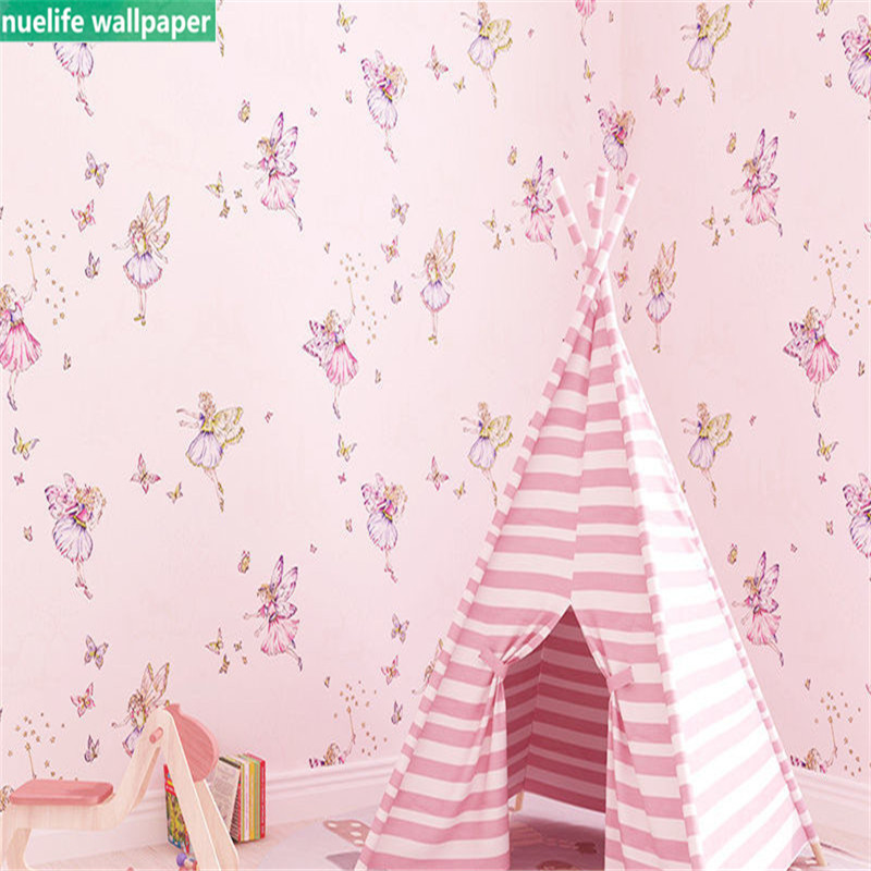 Cartoon Cute Pink Flower Fairy Anime Pattern Non-woven - HD Wallpaper 