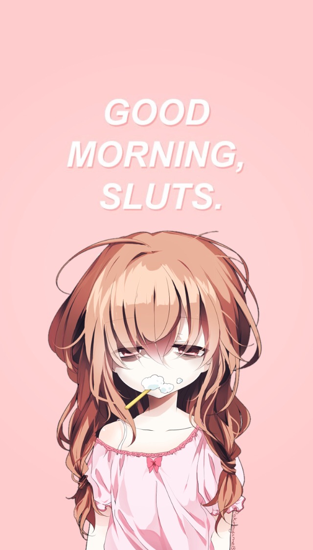 #anime #animegirl #animewallpaper #morning #goodmorning - Anime Girl With Messy Hair - HD Wallpaper 