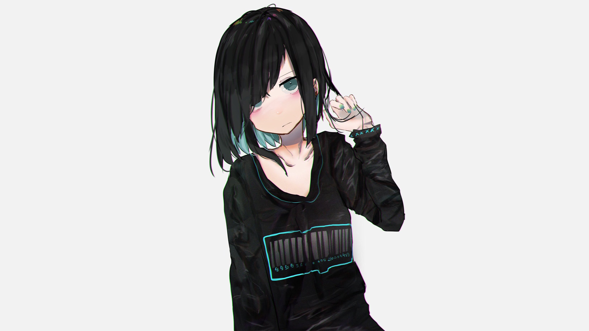 Anime Girl With Two Tone Hair - HD Wallpaper 