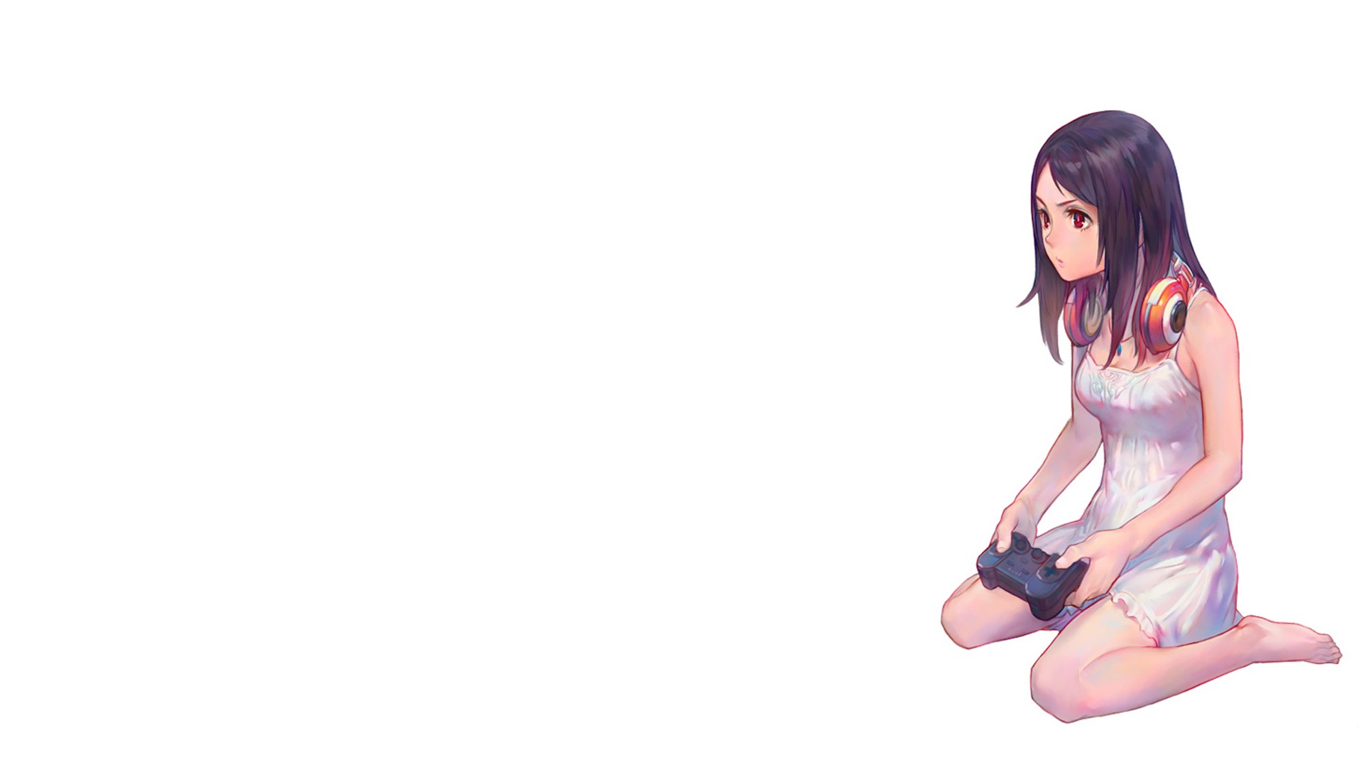 Wallpaper - Anime Girl Teen Gamer - HD Wallpaper 