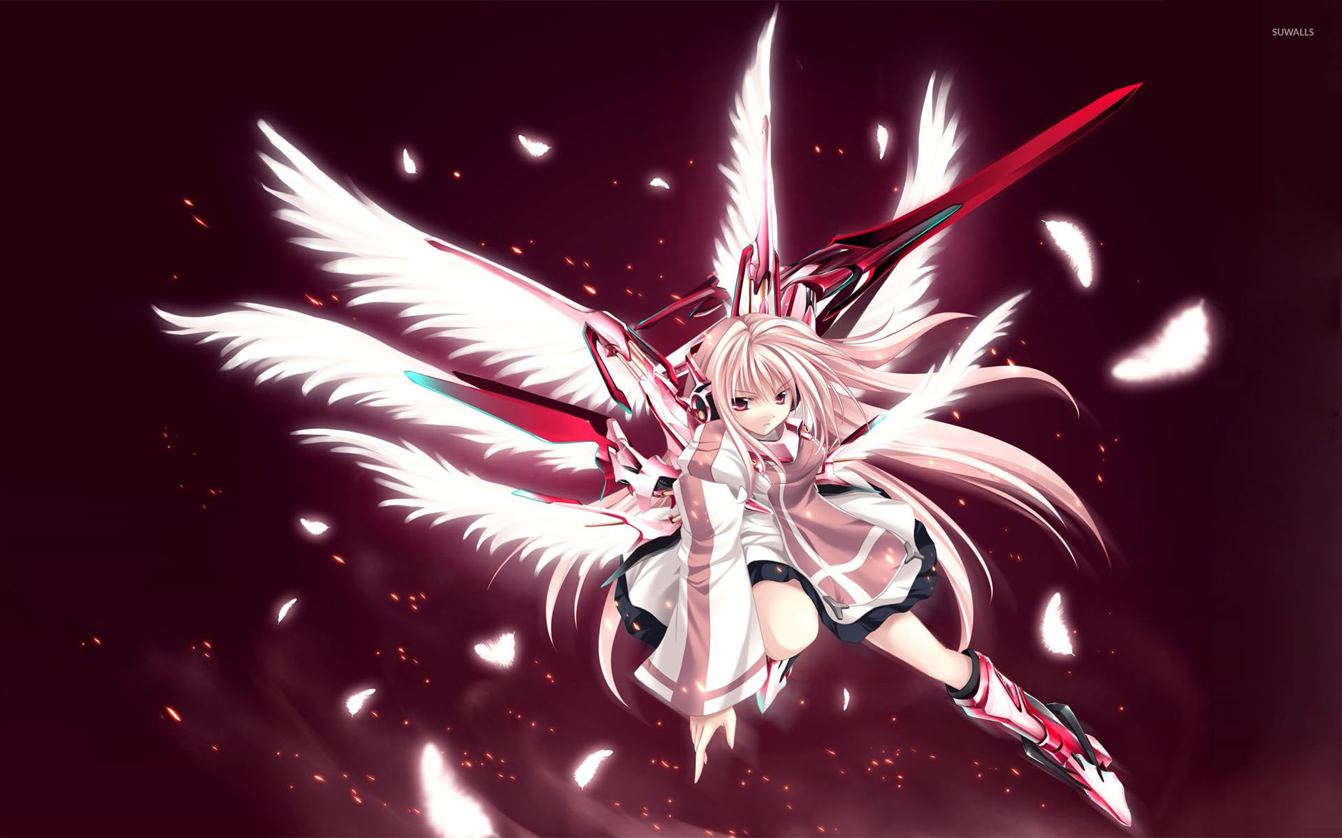 Anime Angel With A Sword - HD Wallpaper 