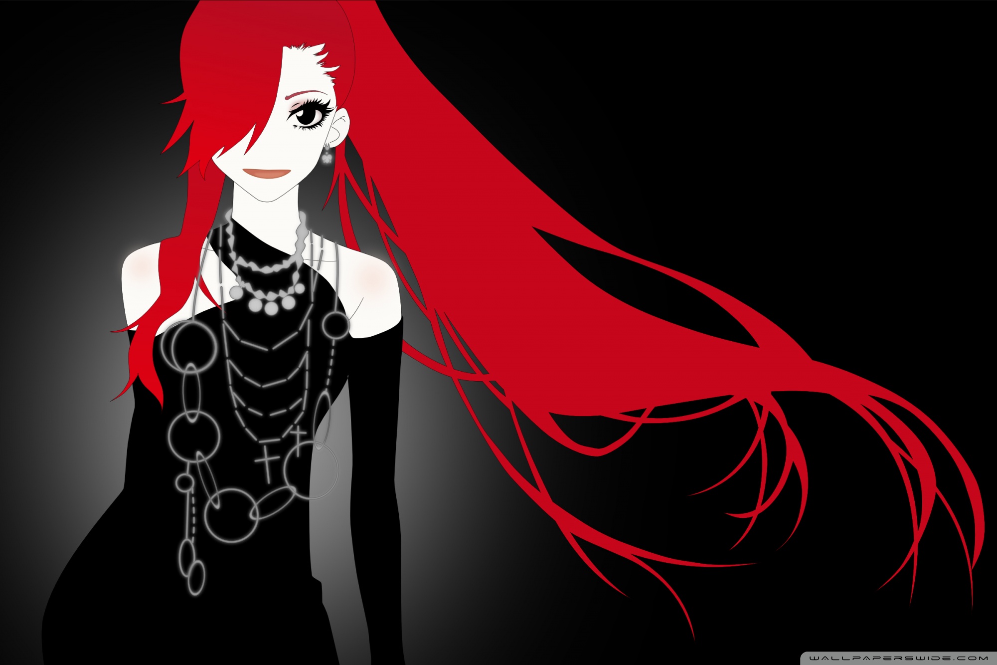 Anime Red Haired Girl - HD Wallpaper 
