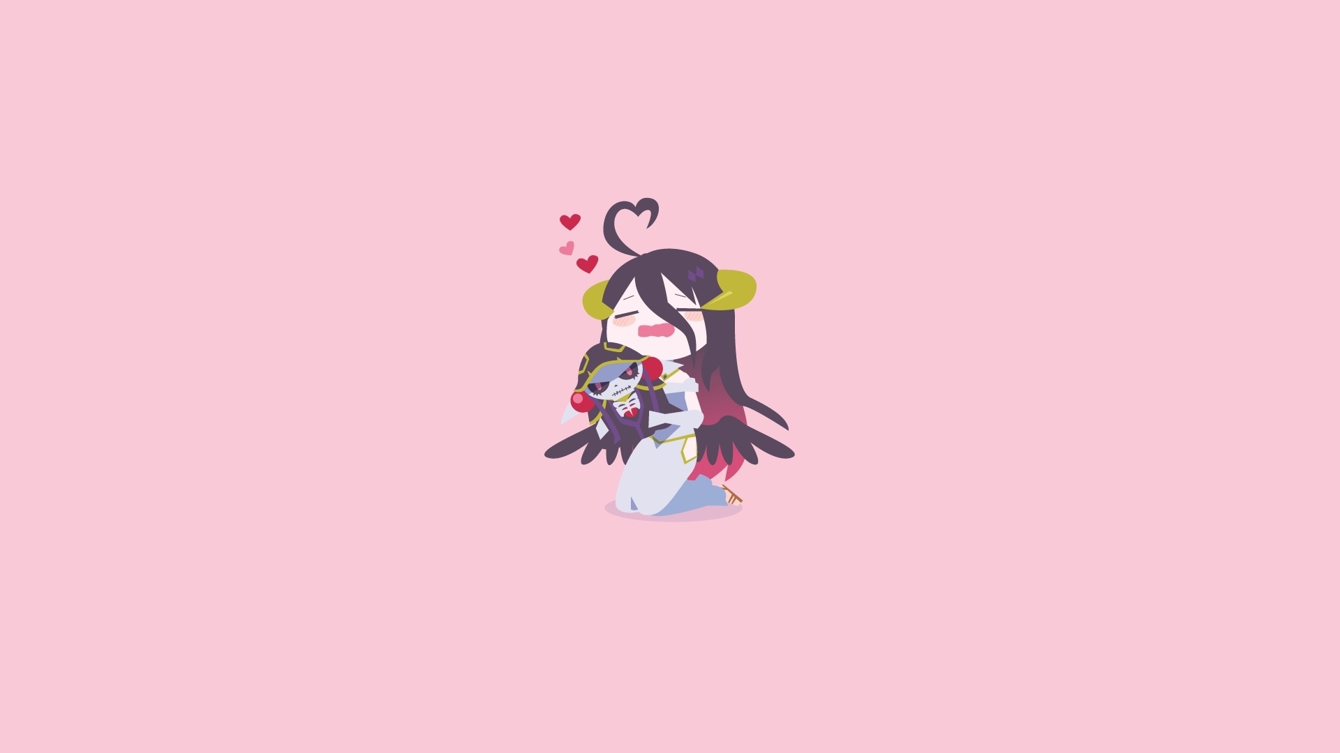 Cute, Anime Girl, Minimal, Overlord, Wallpaper - Cartoon - HD Wallpaper 