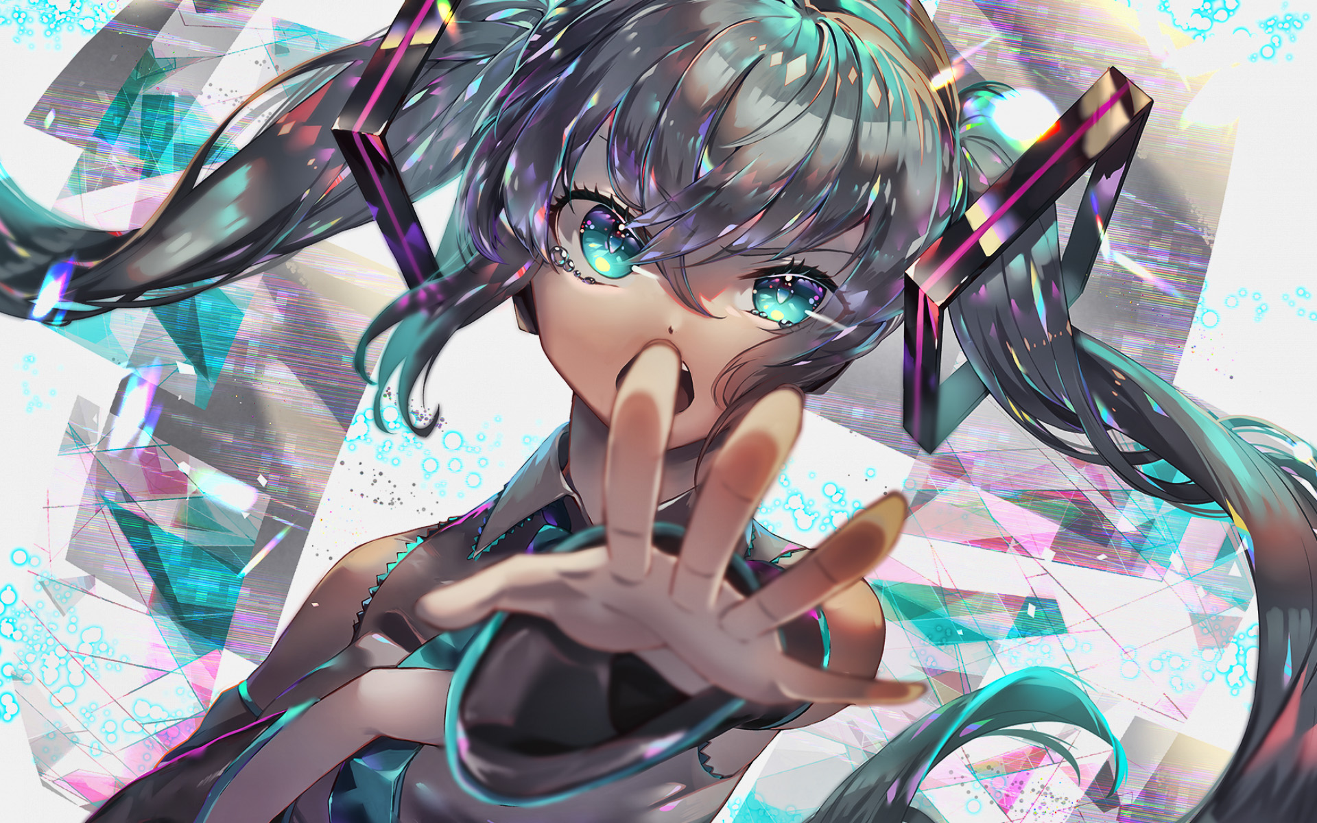 Hatsune Miku, Artwork, Vocaloid Characters, Manga, - Hatsune Miku - HD Wallpaper 