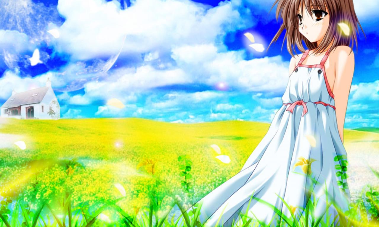 Pretty Anime Wallpapers - Love Waiting For You Anime - HD Wallpaper 