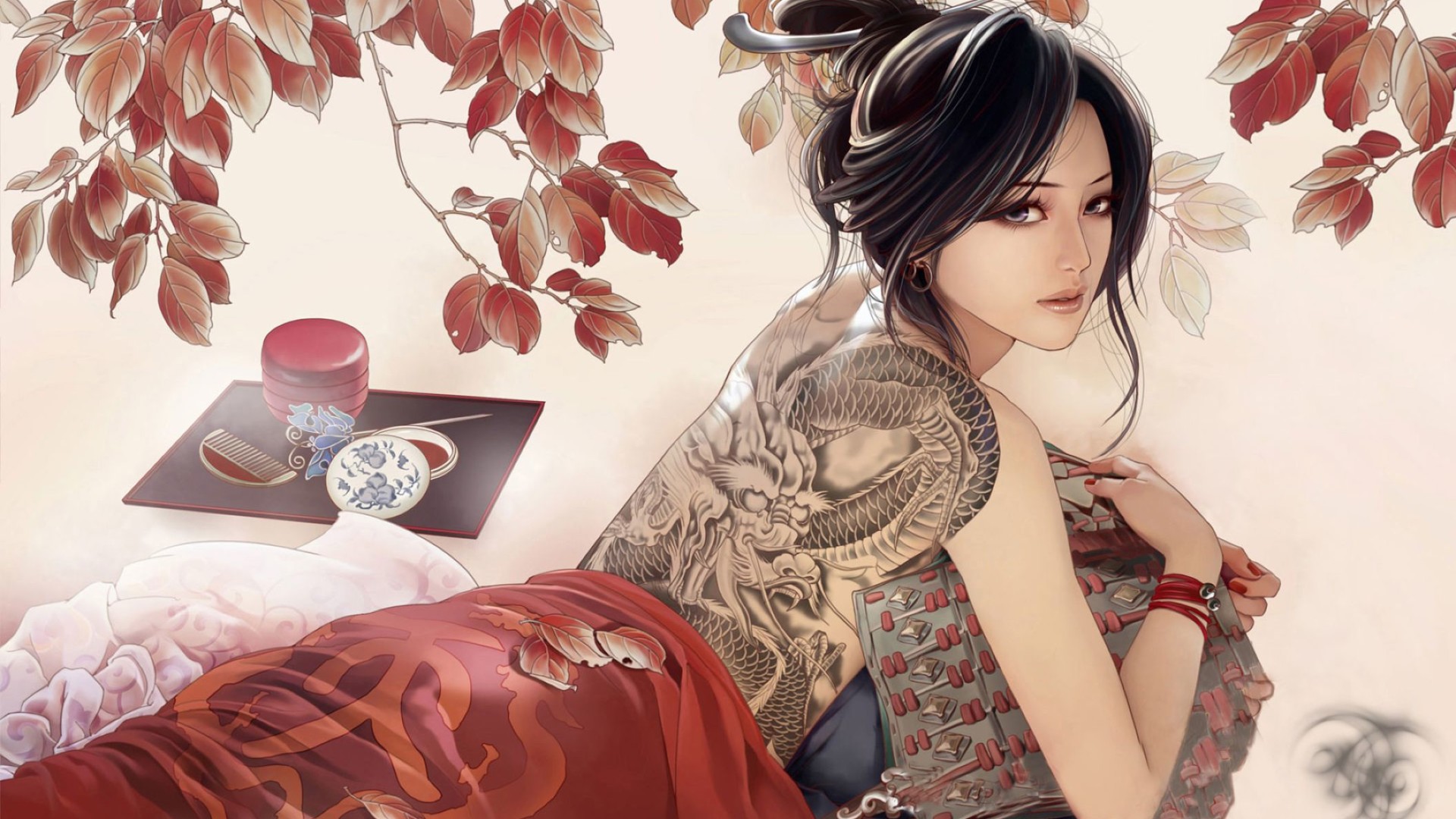 Dragon Asian Women Tattoo - HD Wallpaper 