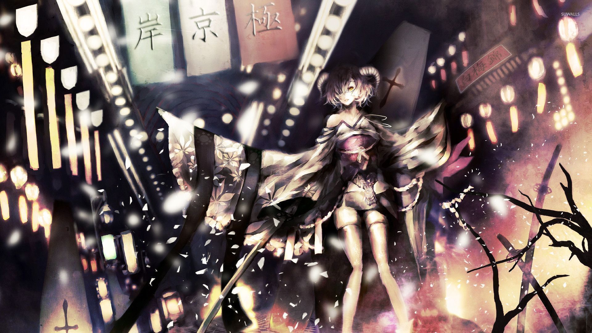 Anime Girl Wallpaper Demon - HD Wallpaper 