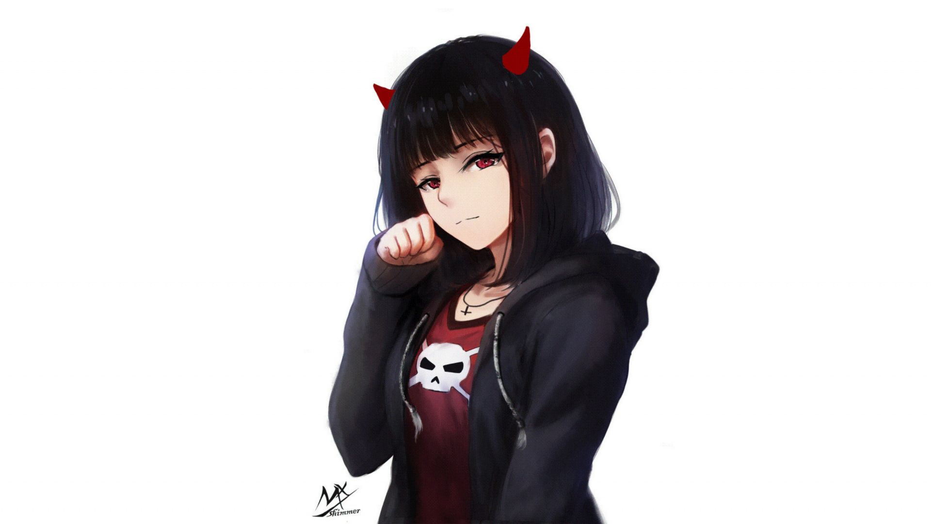 Cute Anime Girl Devil - HD Wallpaper 