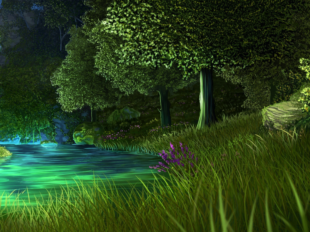 Anime River - 1024x768 Wallpaper - teahub.io