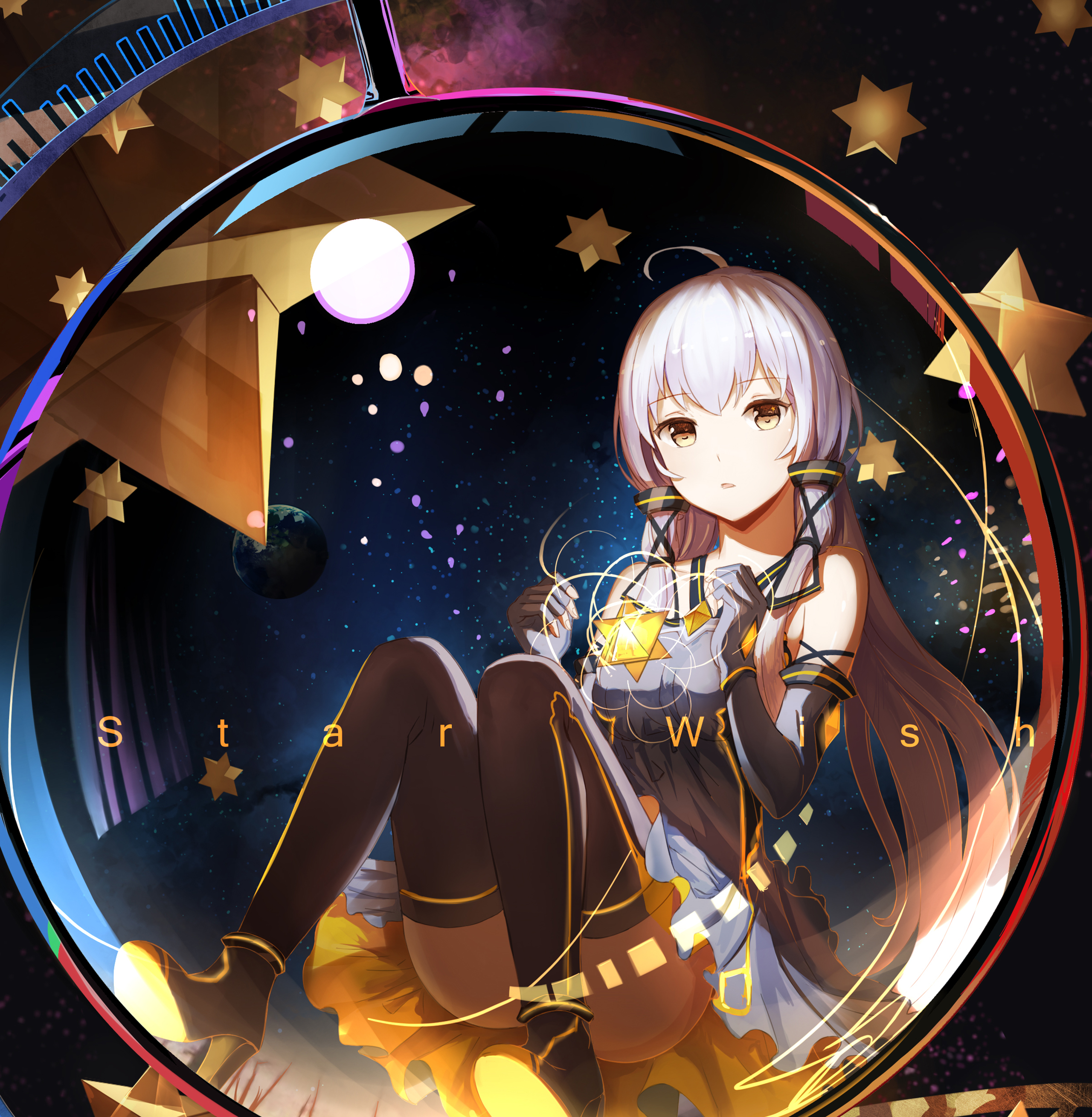 Anime Girl With Magic - HD Wallpaper 