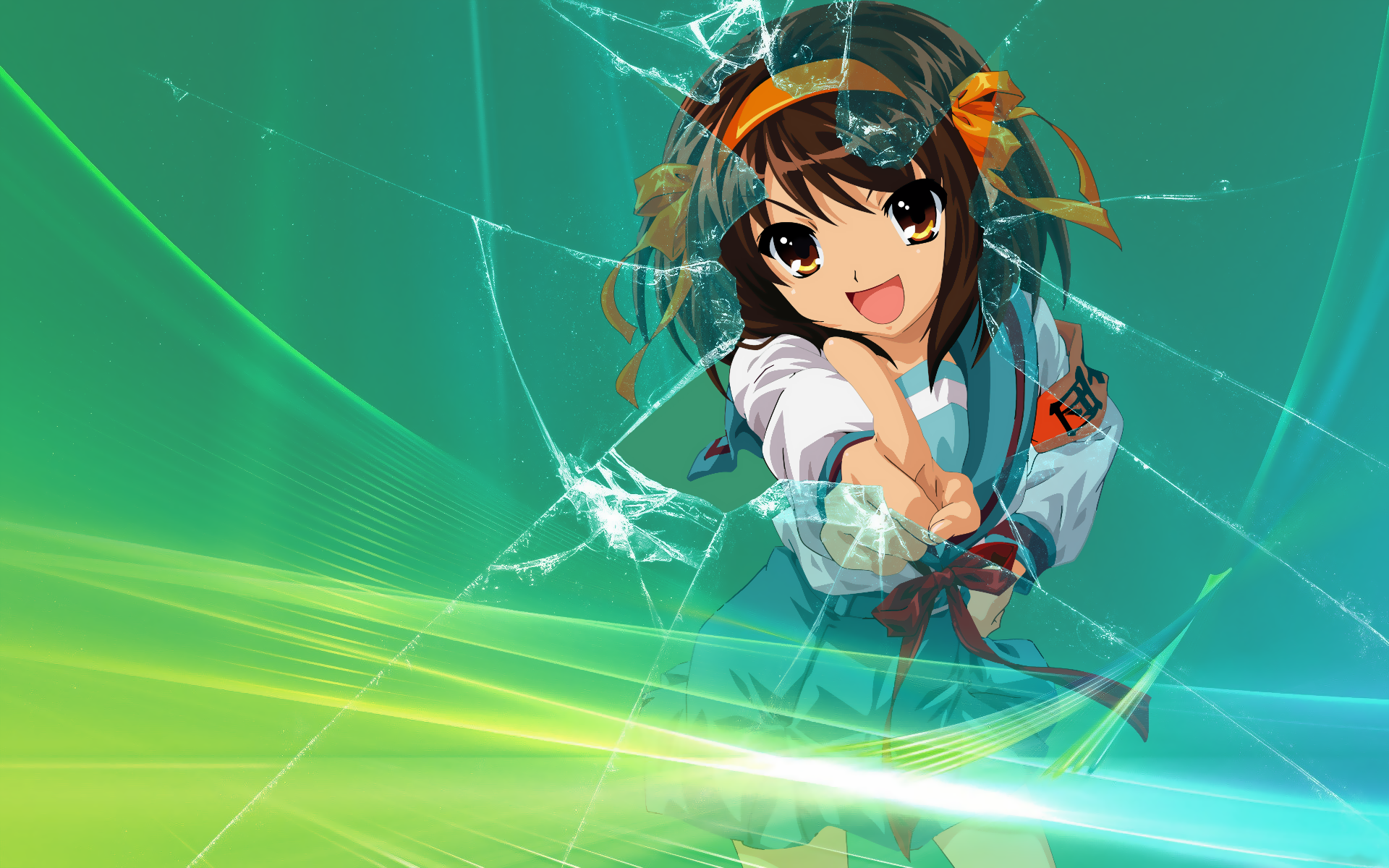 Broken Screen Wallpaper Anime - HD Wallpaper 